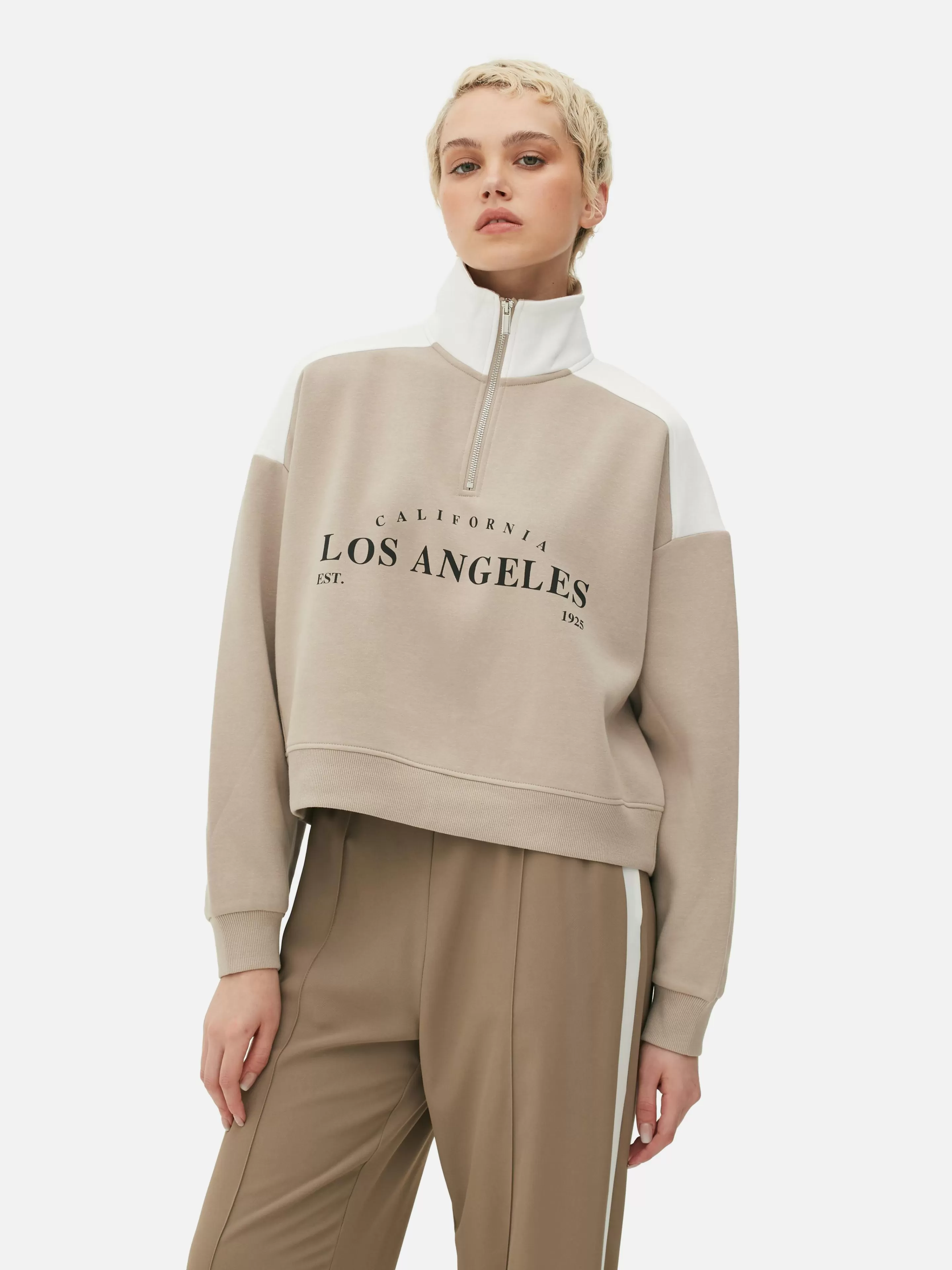 Sweat-shirt Graphique à Col Cheminée-Primark Clearance