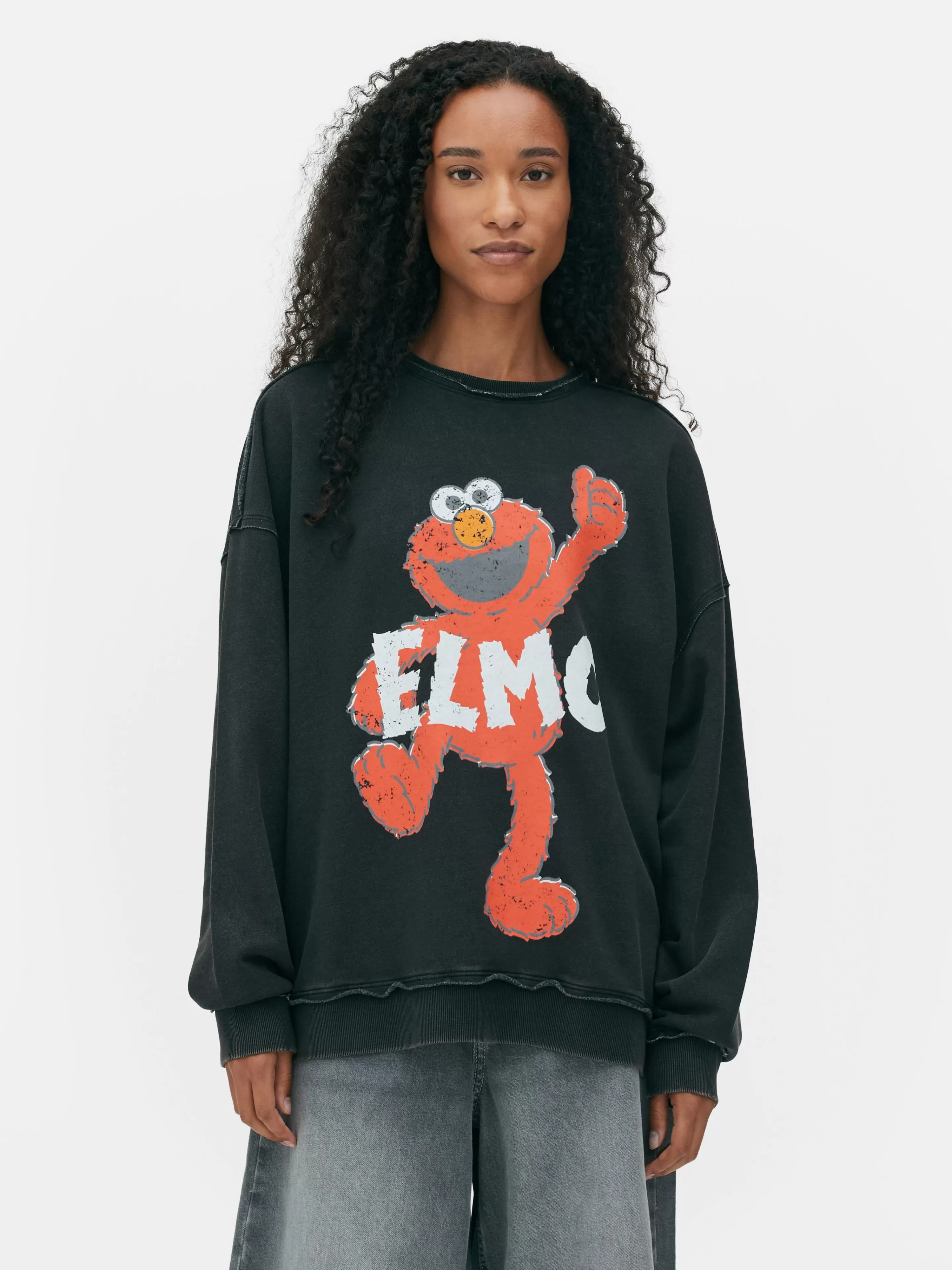 Sweat-shirt Oversize Graphique Sesame Street-Primark Flash Sale