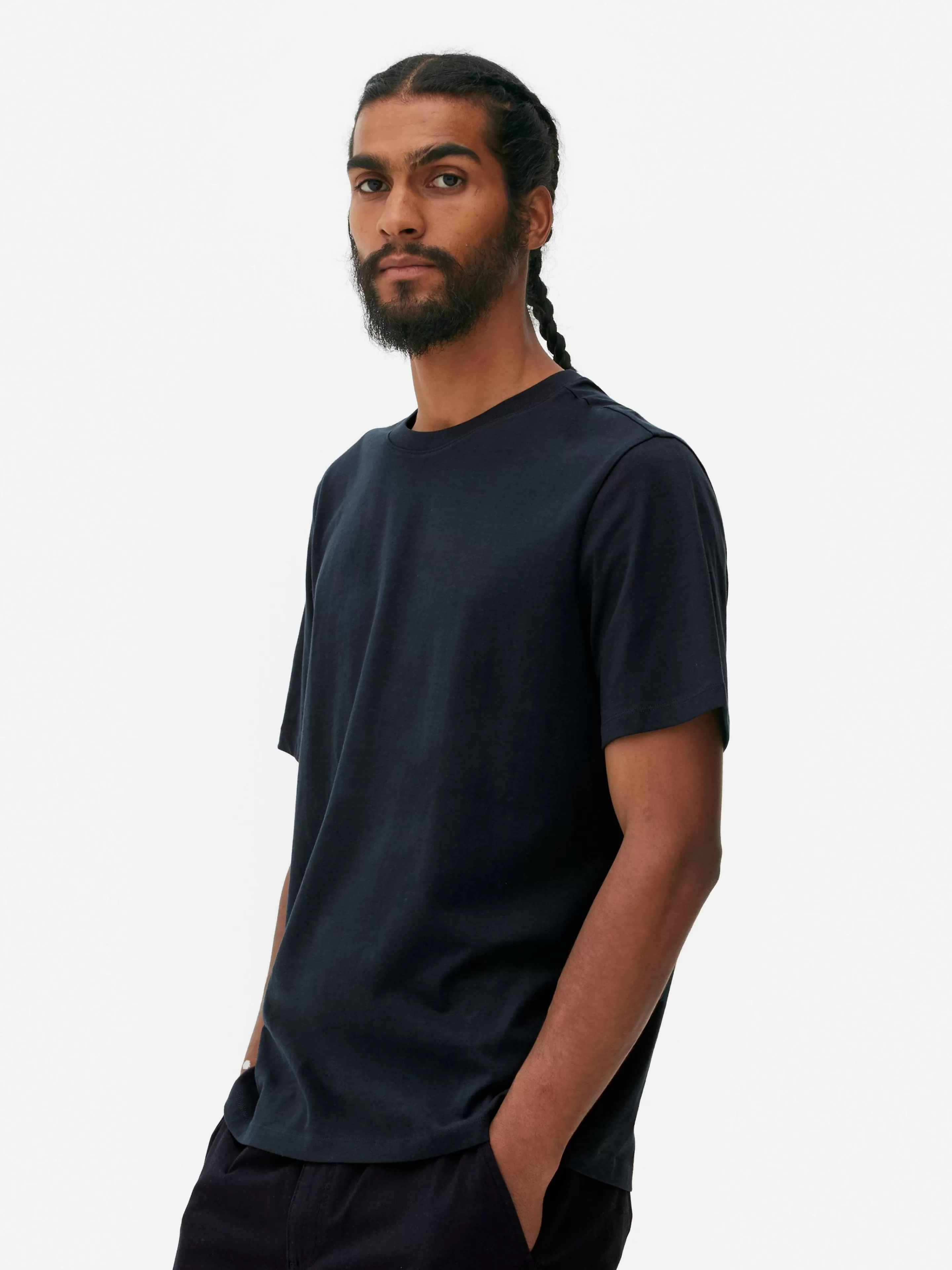 T-shirt à Col Ras-du-cou Coupe Regular-Primark New