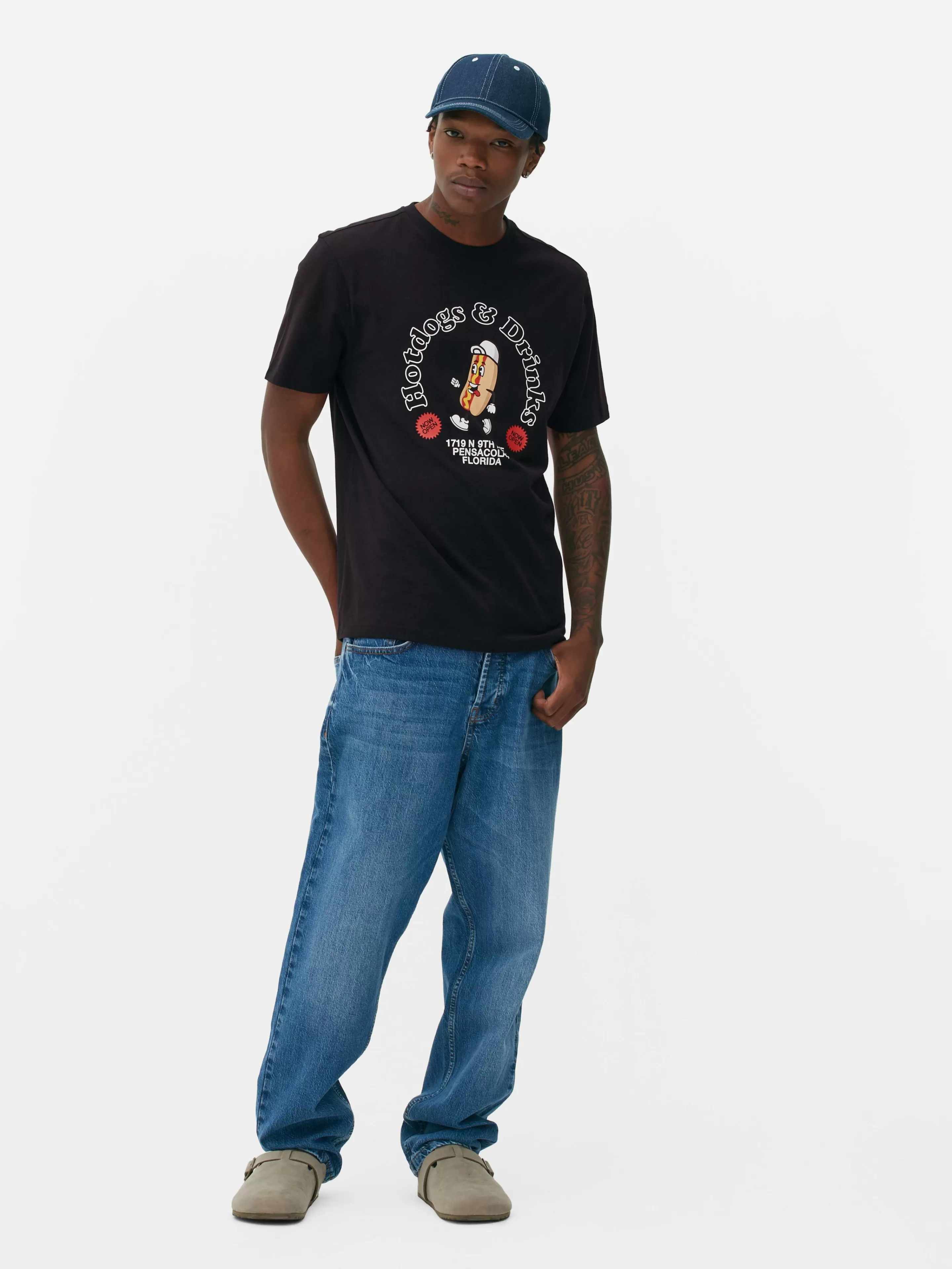 T-shirt à Imprimé Hot-dog-Primark Cheap
