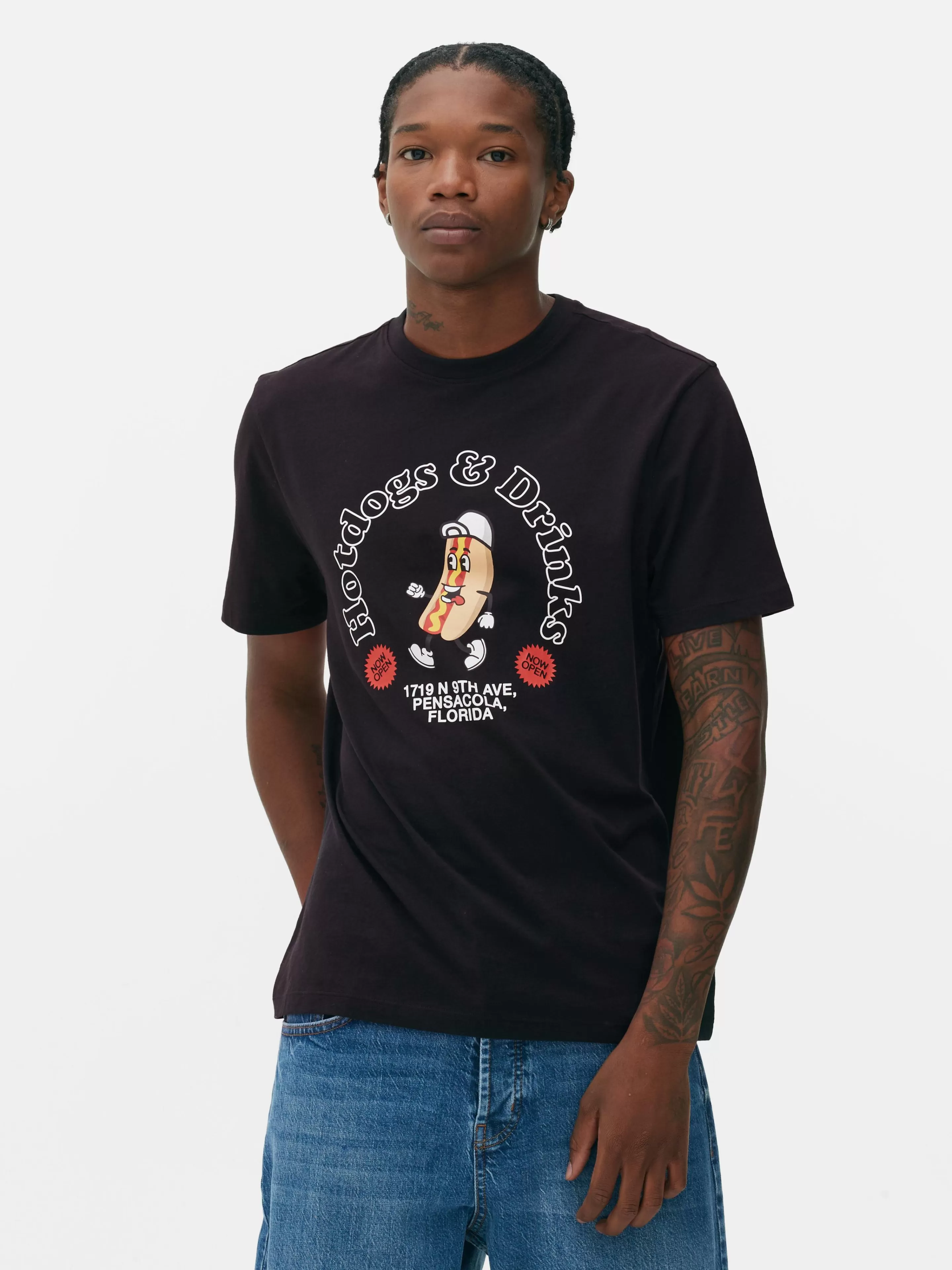T-shirt à Imprimé Hot-dog-Primark Cheap