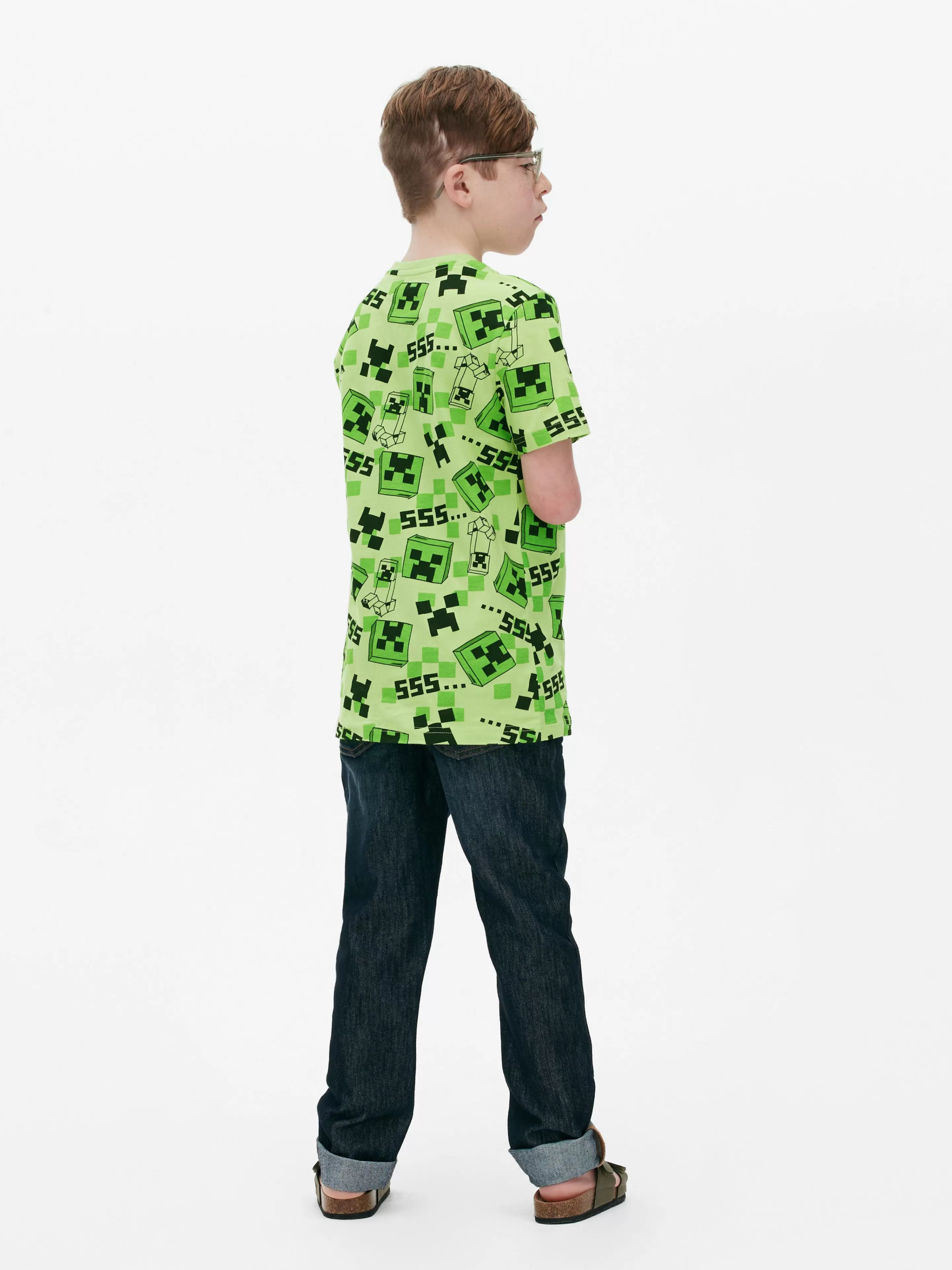 T-shirt à Imprimé Minecraft Creeper-Primark Best Sale