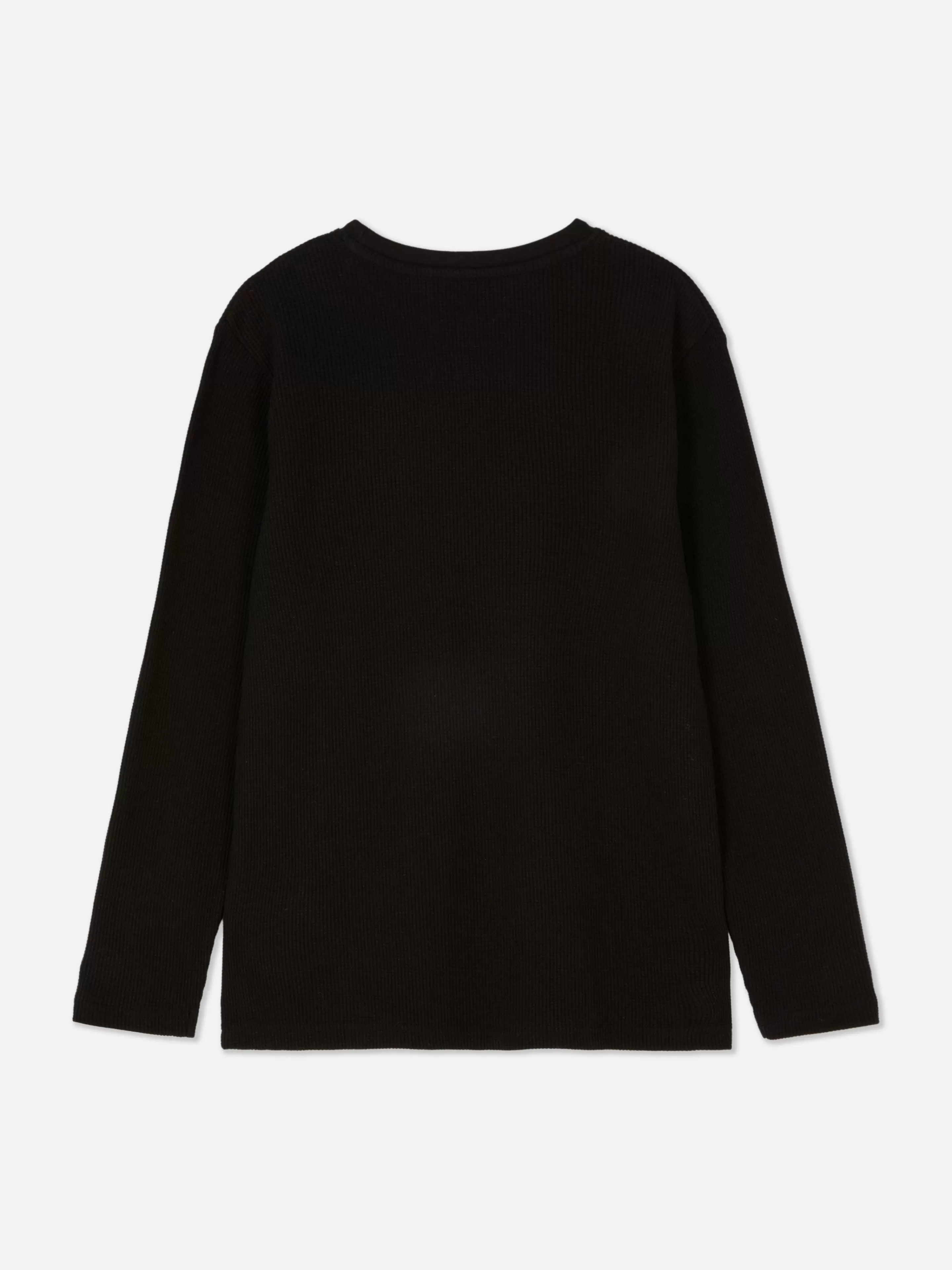 T-shirt à Manches Longues Et à Texture Gaufrée-Primark Discount