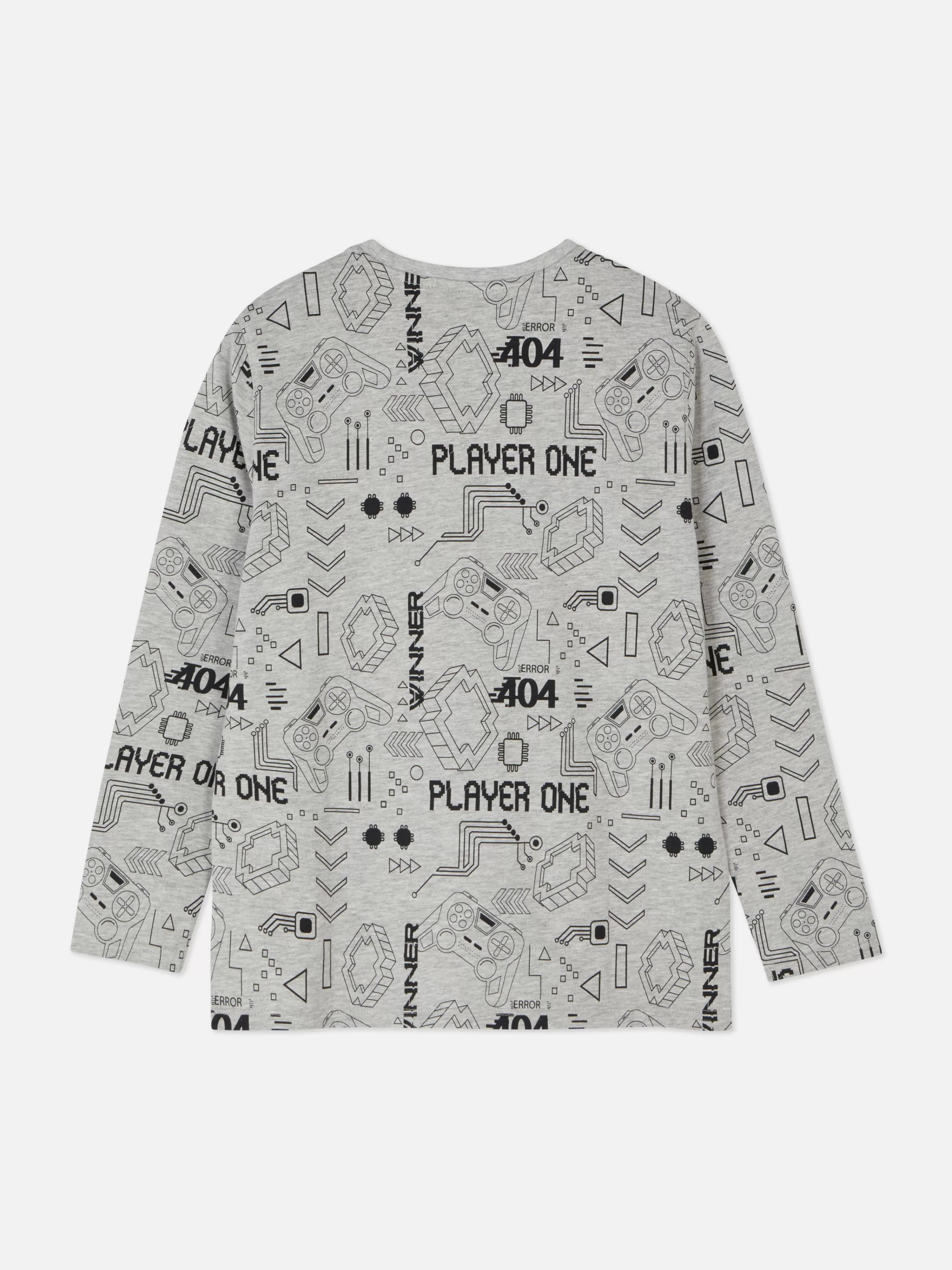T-shirt à Manches Longues Et Motif Gaming-Primark Sale