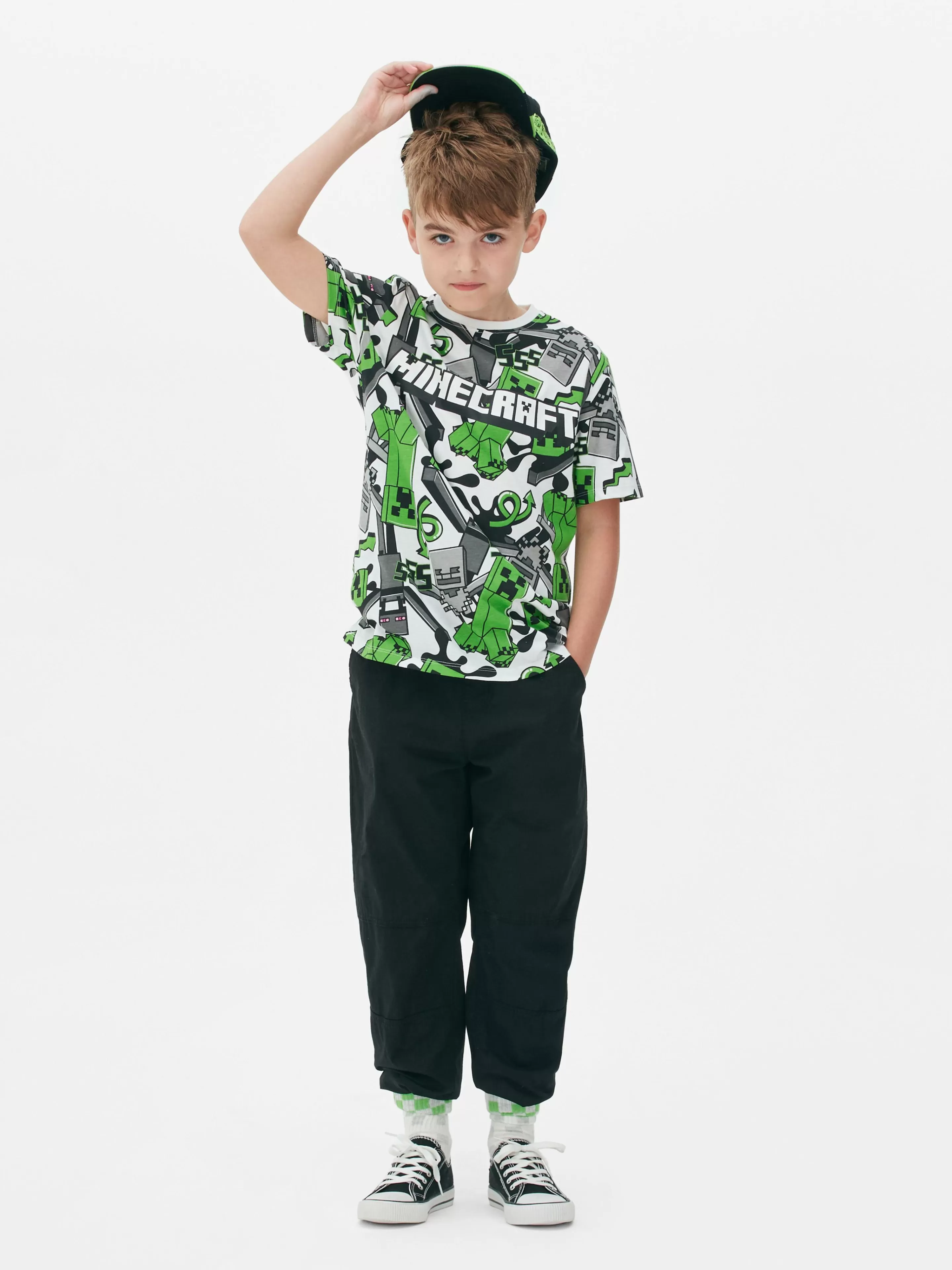 T-shirt à Motif Minecraft Creeper-Primark Discount