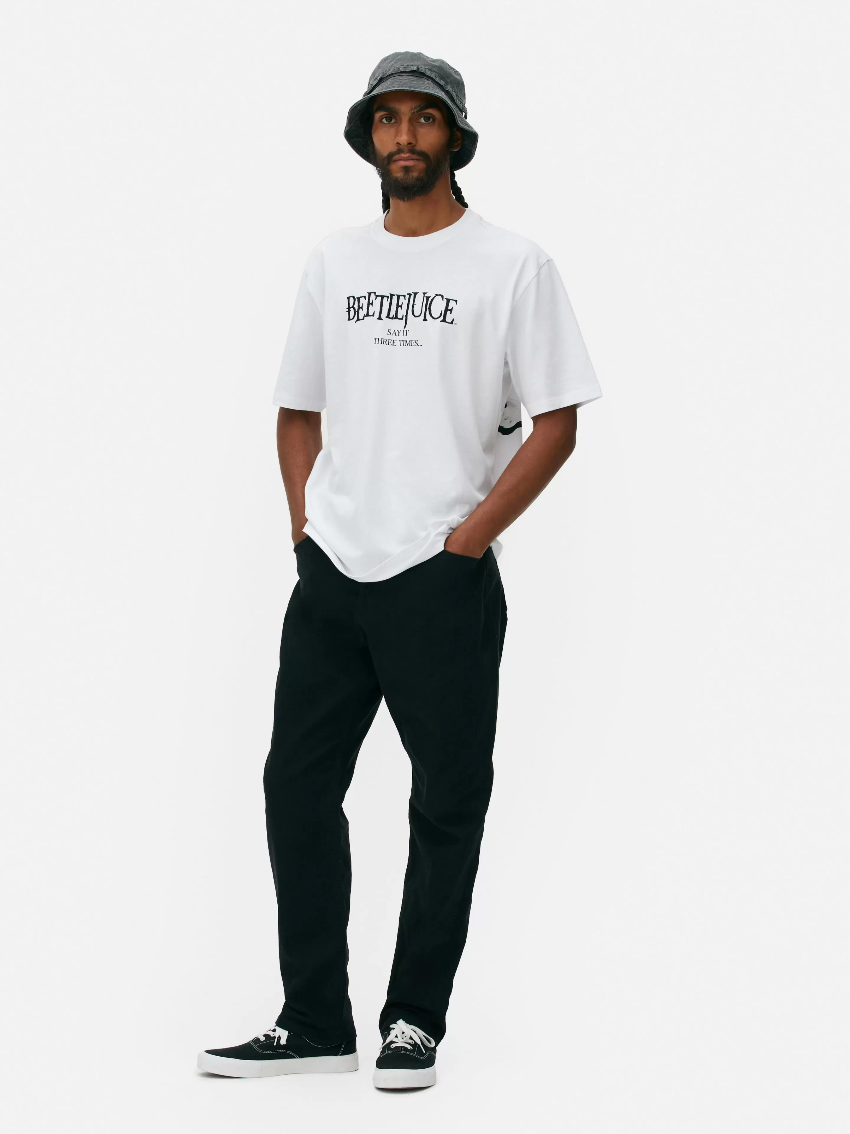 T-shirt à Motif Répétitif Beetlejuice-Primark Clearance