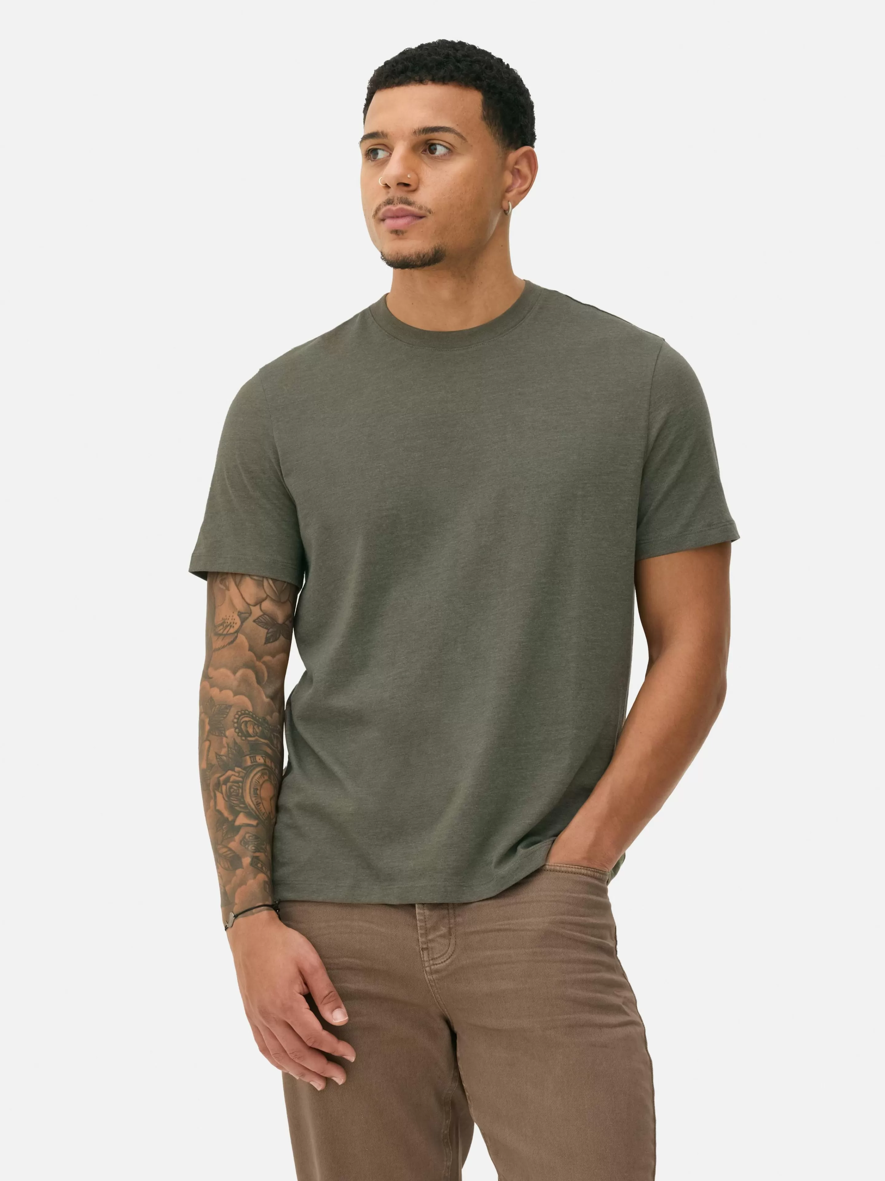T-shirt Chiné Coupe Regular-Primark Sale
