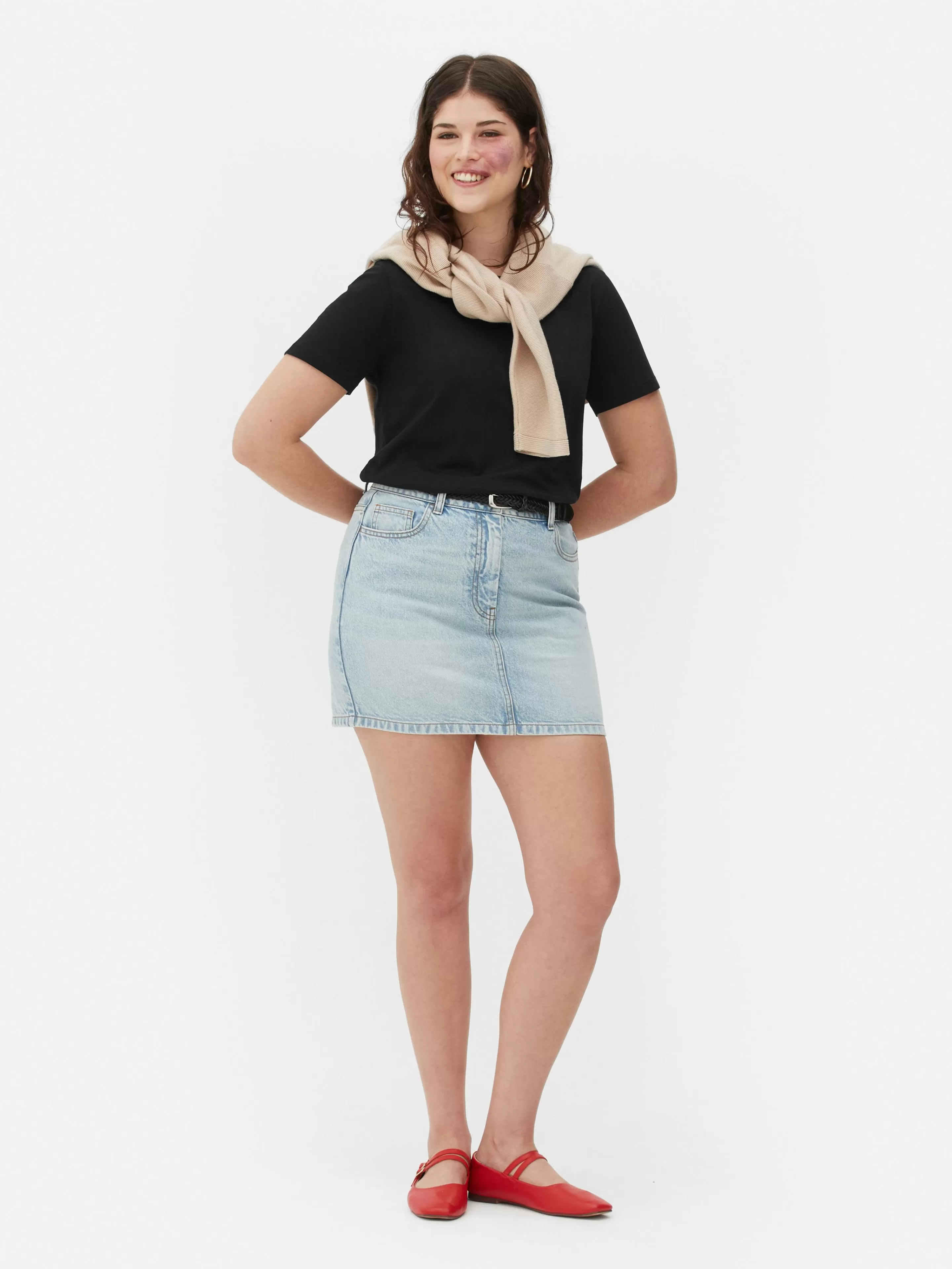 T-shirt Coupe Regular à Col Ras Du Cou-Primark Flash Sale