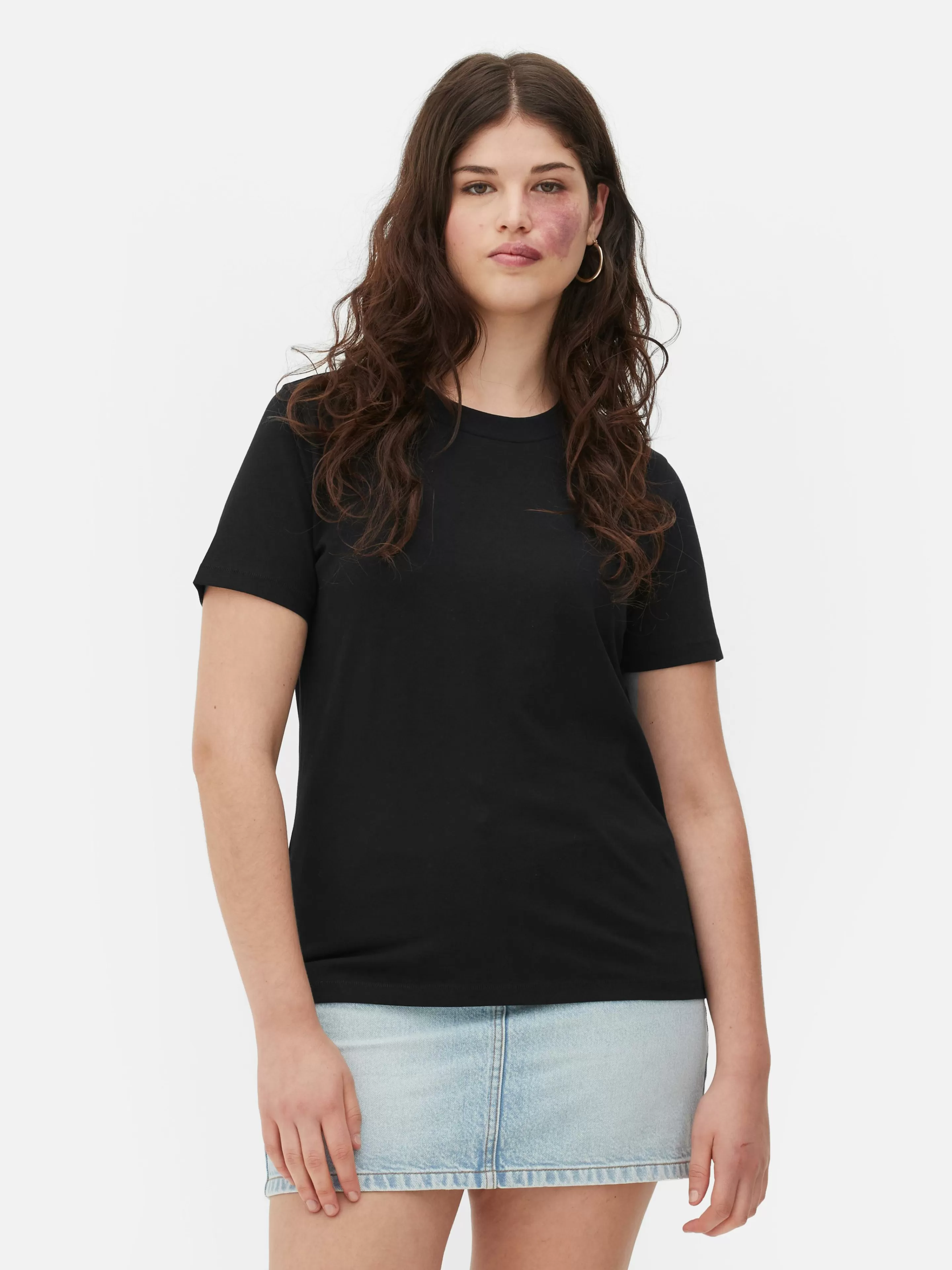 T-shirt Coupe Regular à Col Ras Du Cou-Primark Flash Sale
