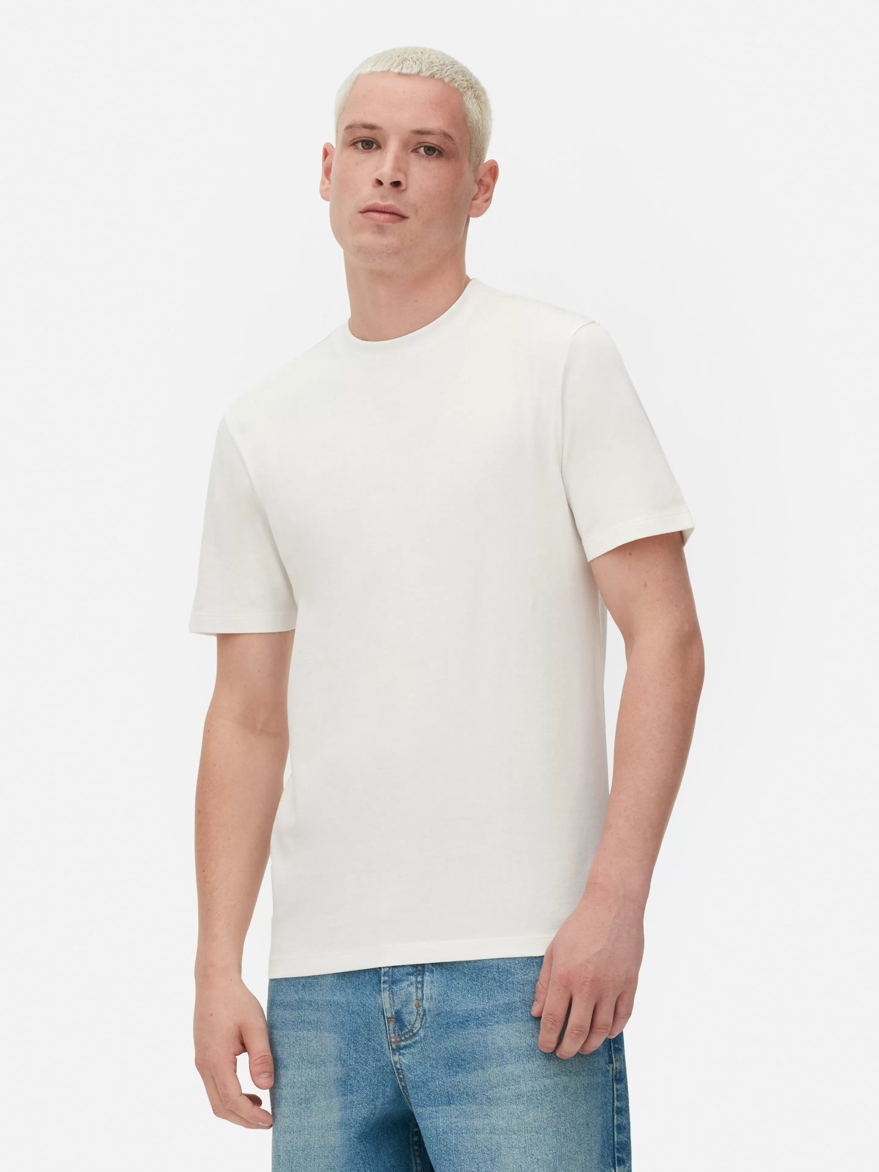 T-shirt Coupe Slim à Manches Courtes-Primark Sale