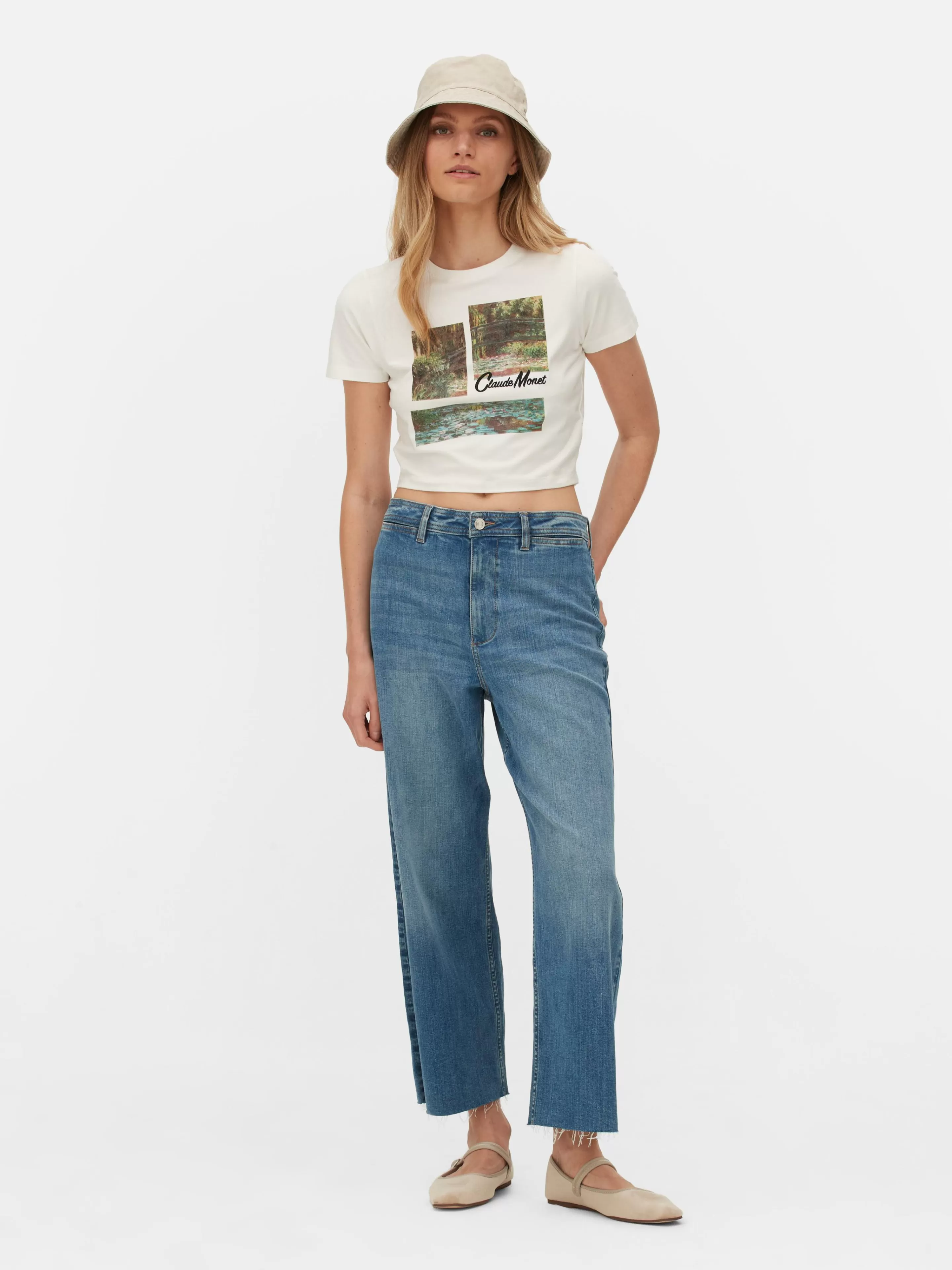 T-shirt Court Graphique Claude Monet-Primark Flash Sale