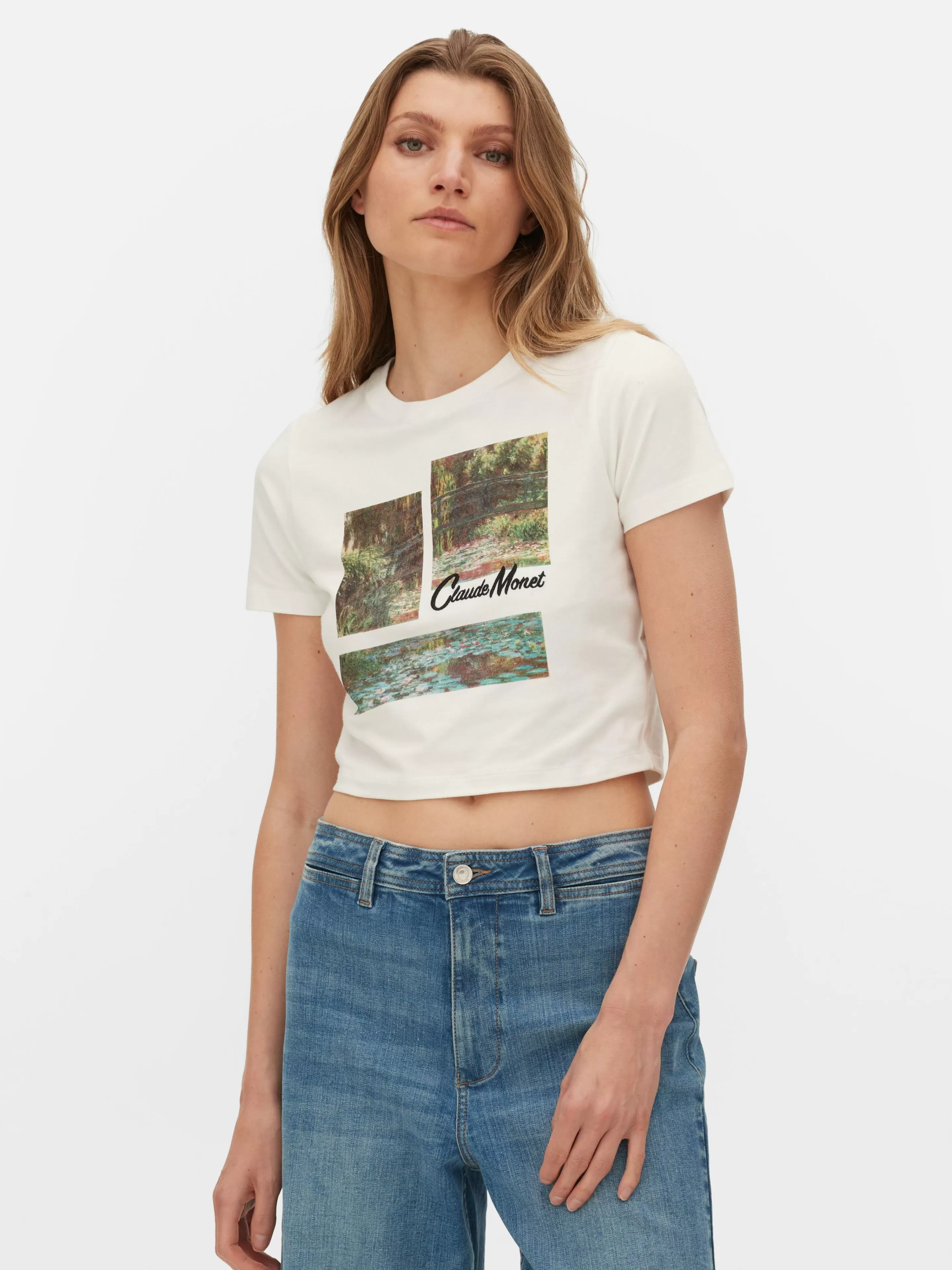 T-shirt Court Graphique Claude Monet-Primark Flash Sale