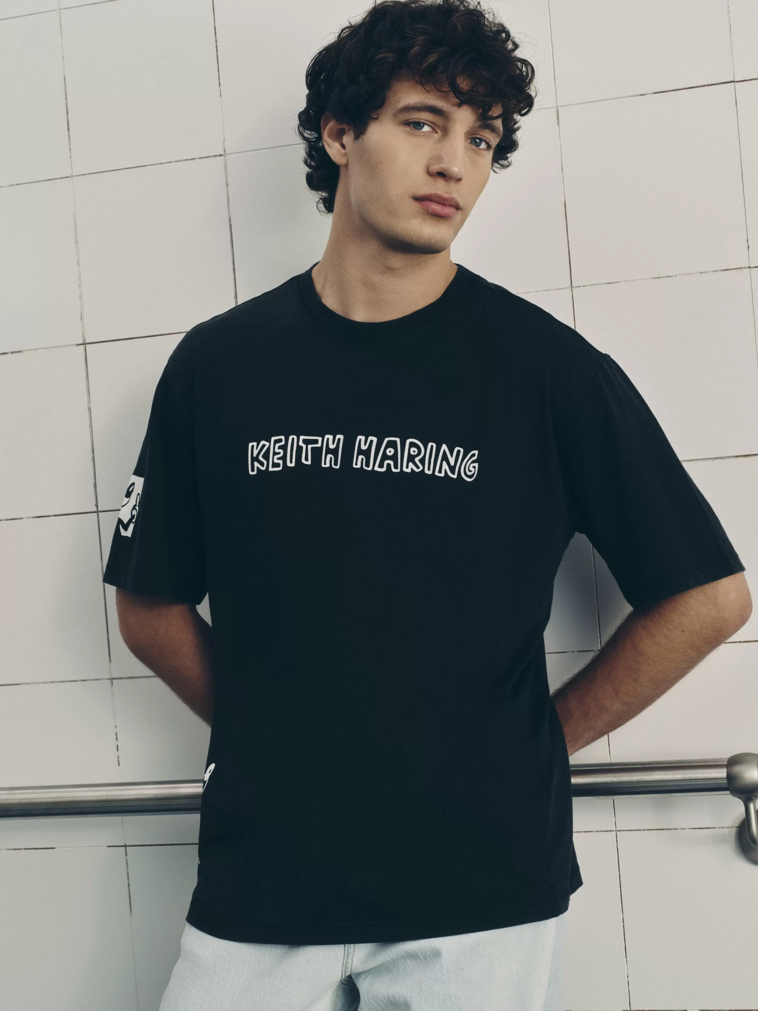 T-shirt Délavé à L'acide Disney Mickey Mouse X Keith Haring-Primark Clearance
