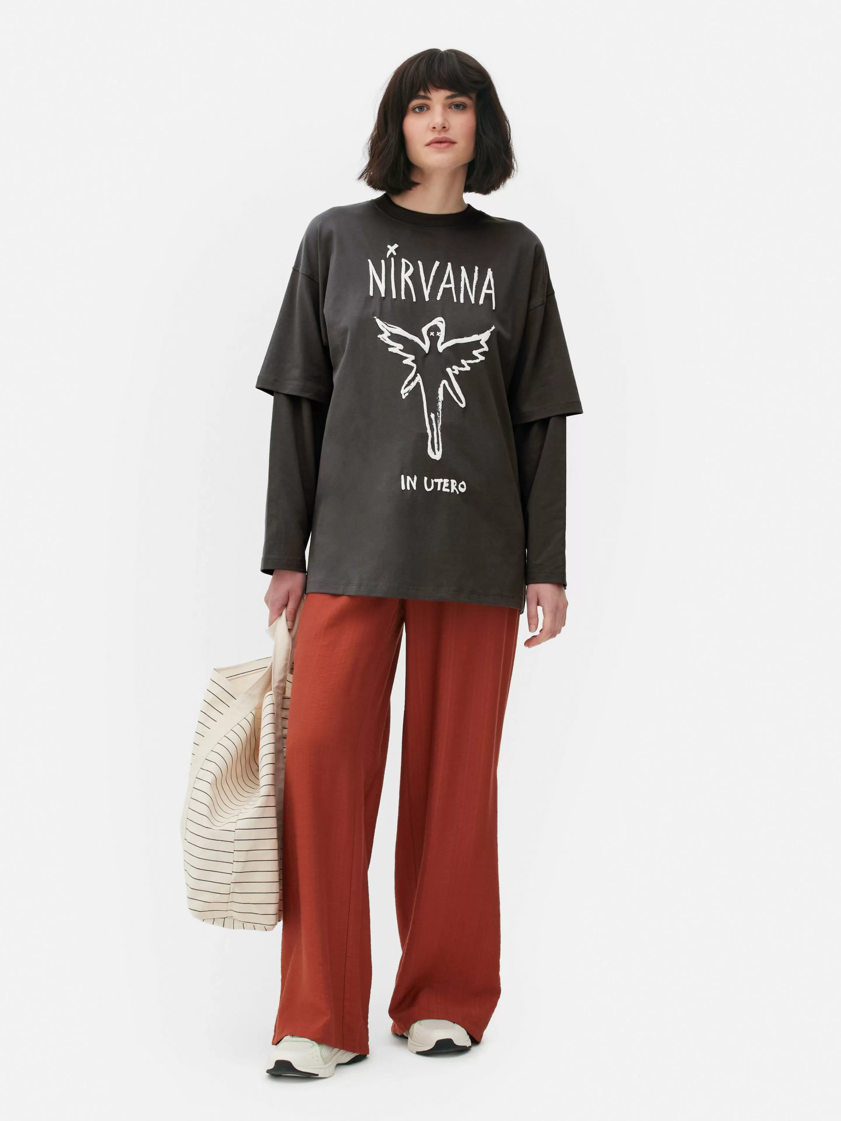 T-shirt Double épaisseur Nirvana-Primark Shop
