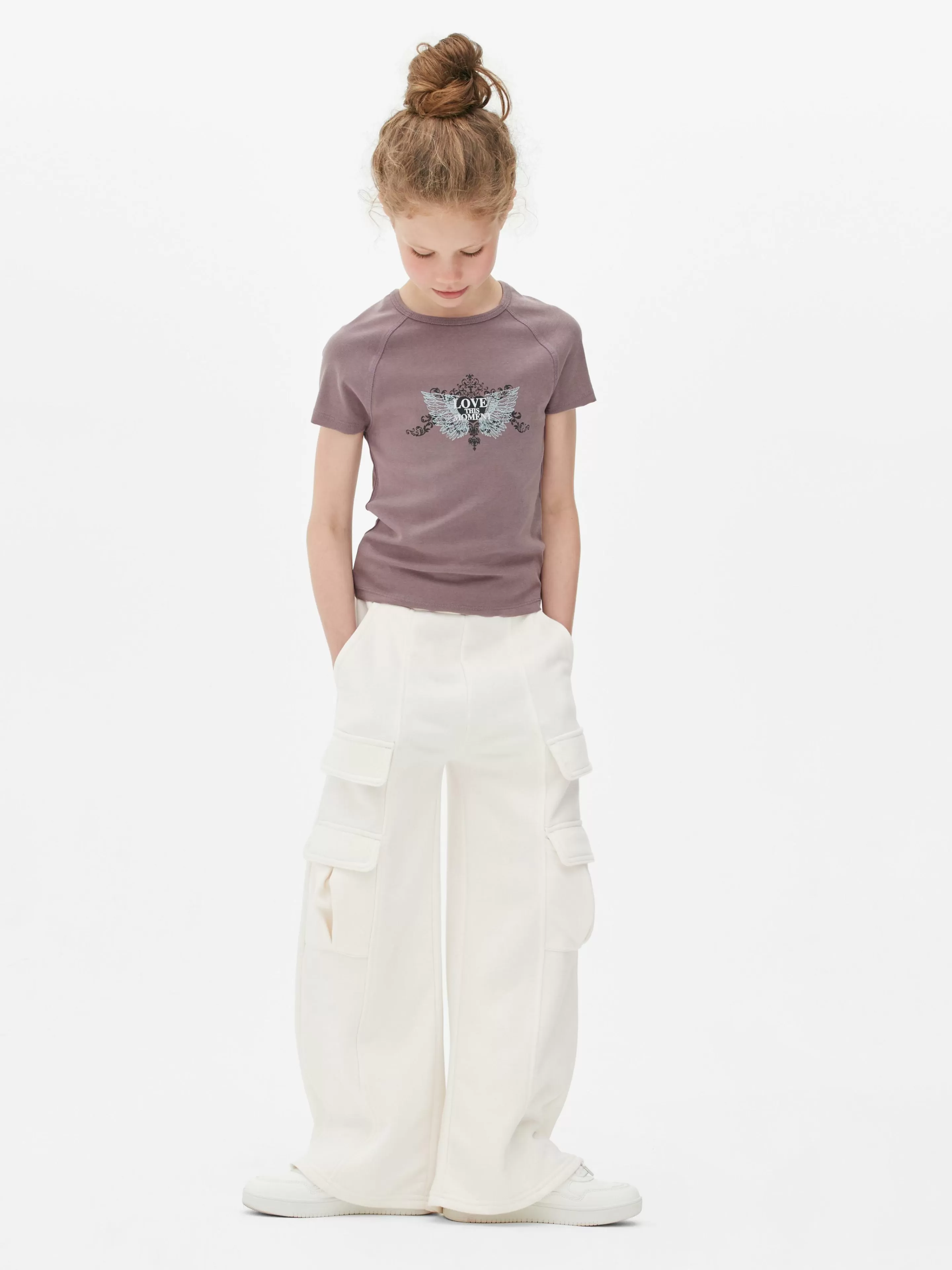 T-shirt Effet Délavé à Imprimé Papillons-Primark Discount