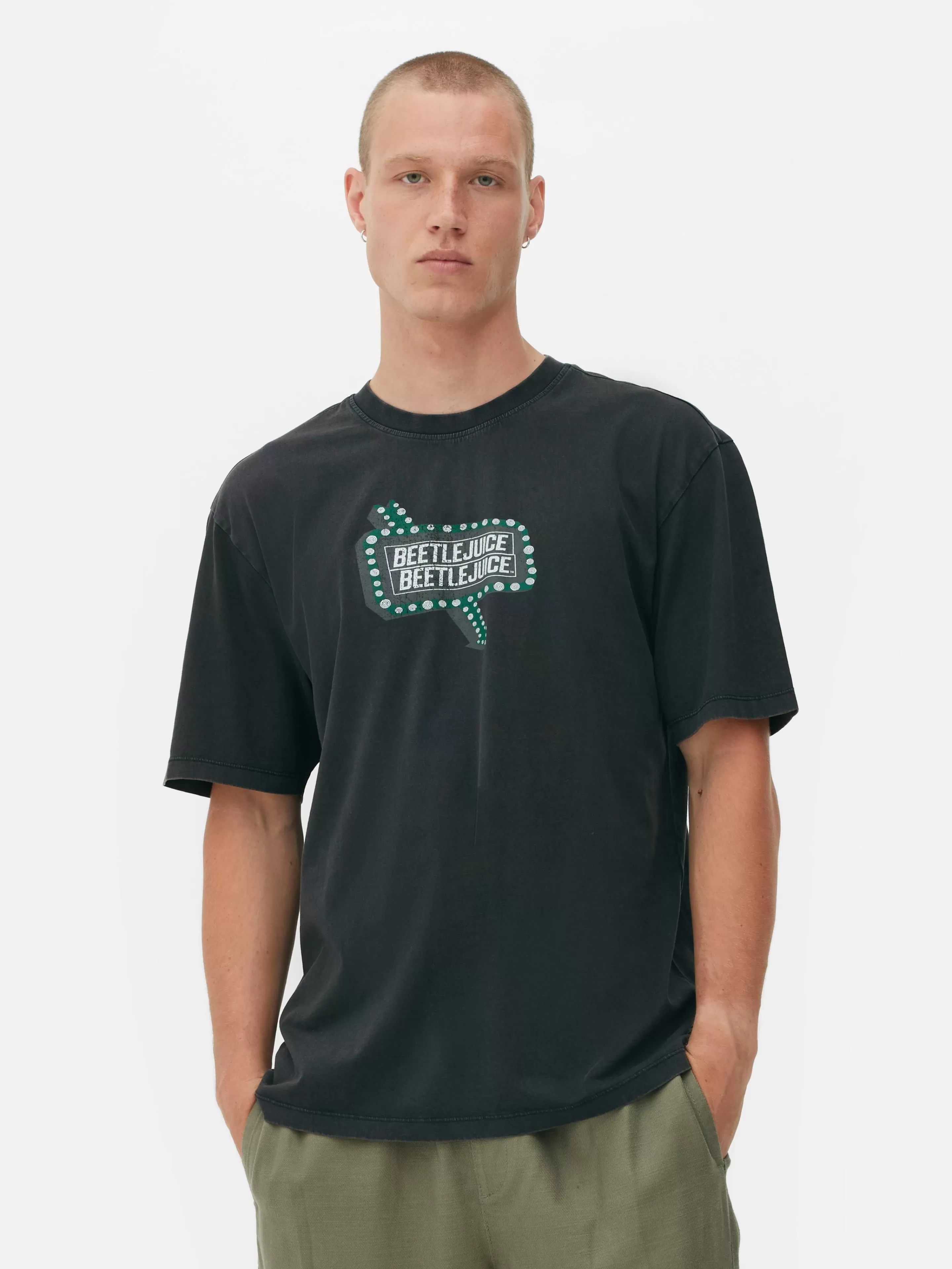 T-shirt Effet Délavé Beetlejuice-Primark Fashion