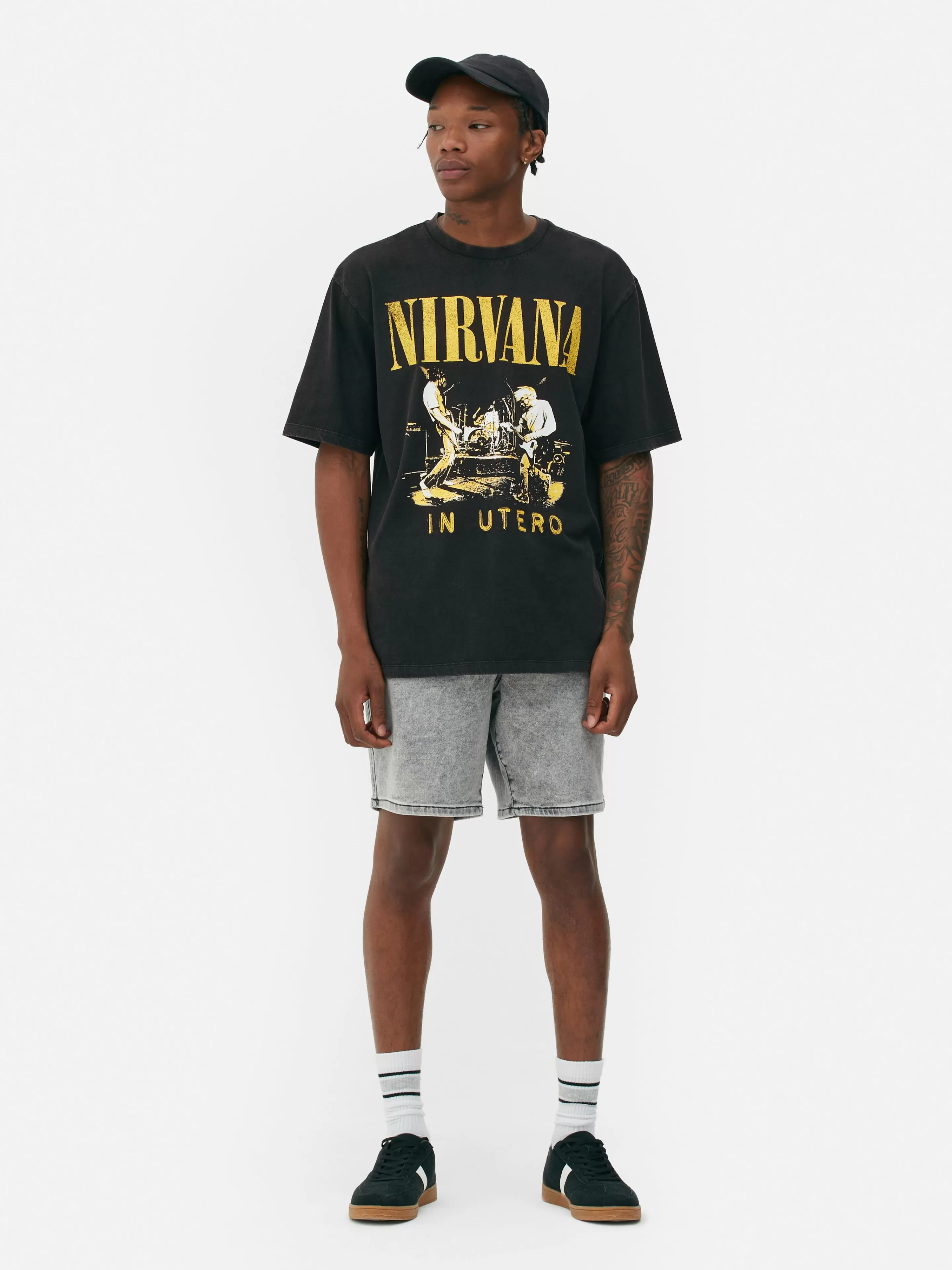 T-shirt Effet Délavé Nirvana-Primark Outlet