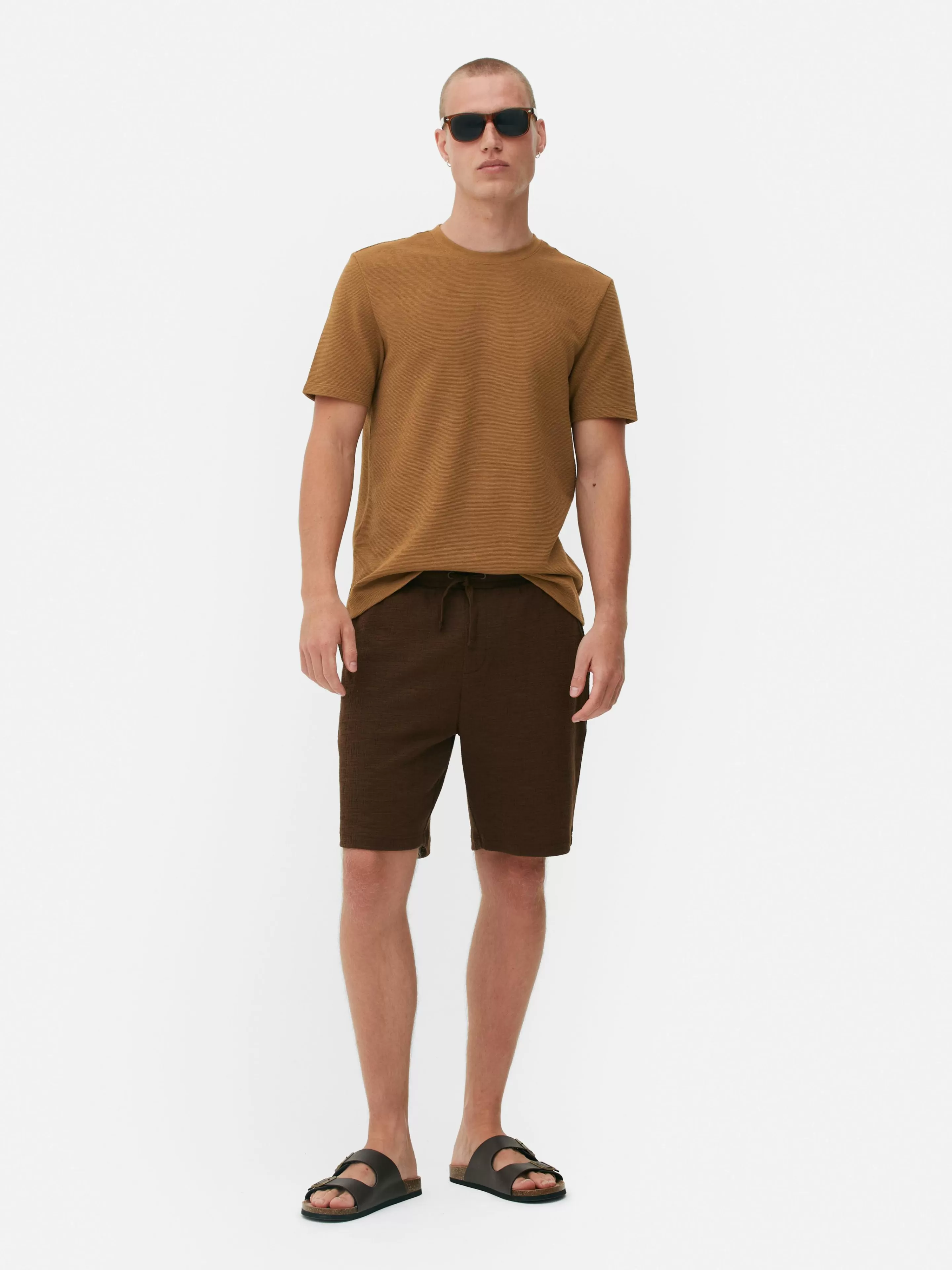 T-shirt En Maille Ottoman Côtelée-Primark Online