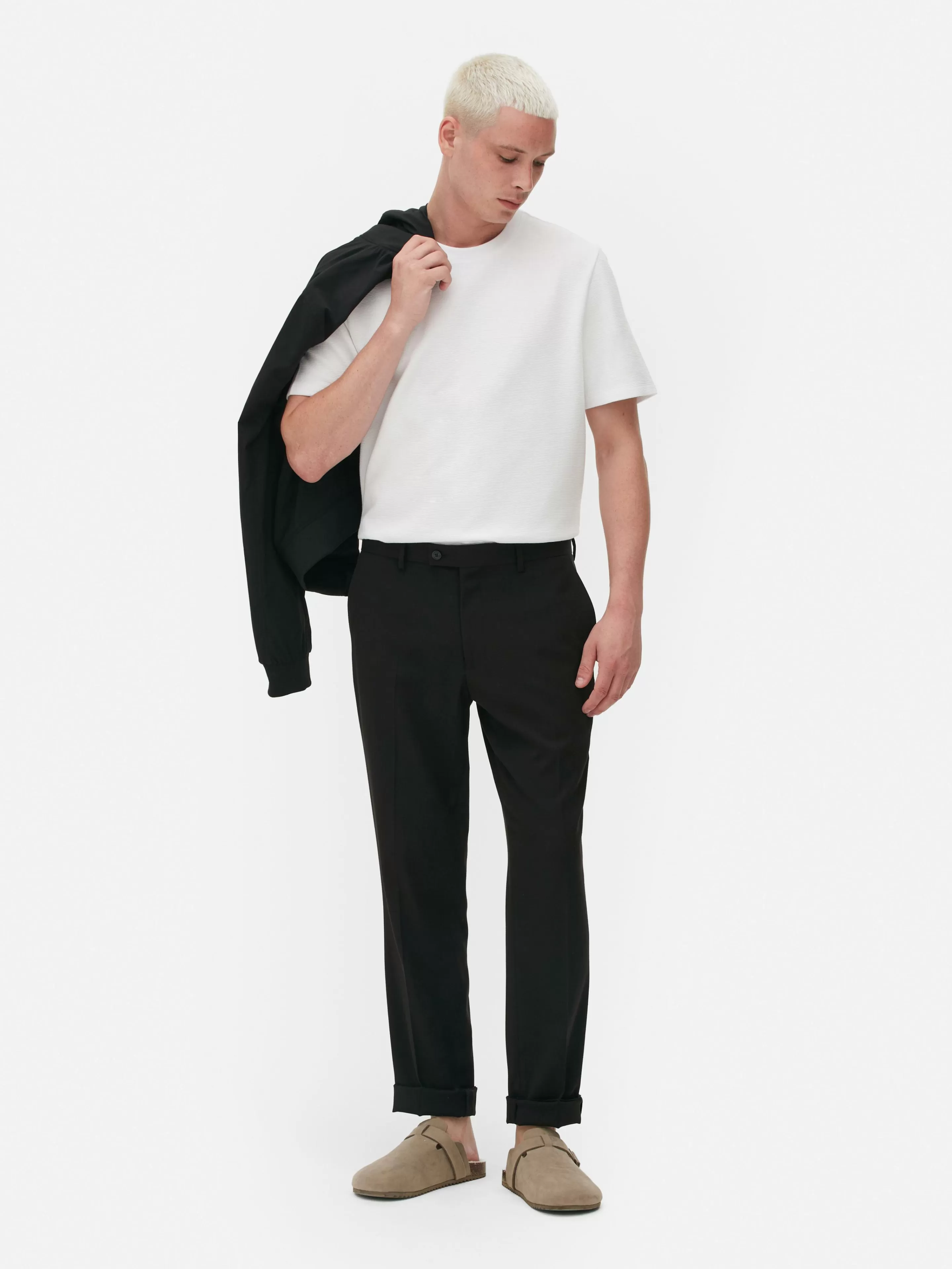 T-shirt En Maille Ottoman Côtelée-Primark Clearance
