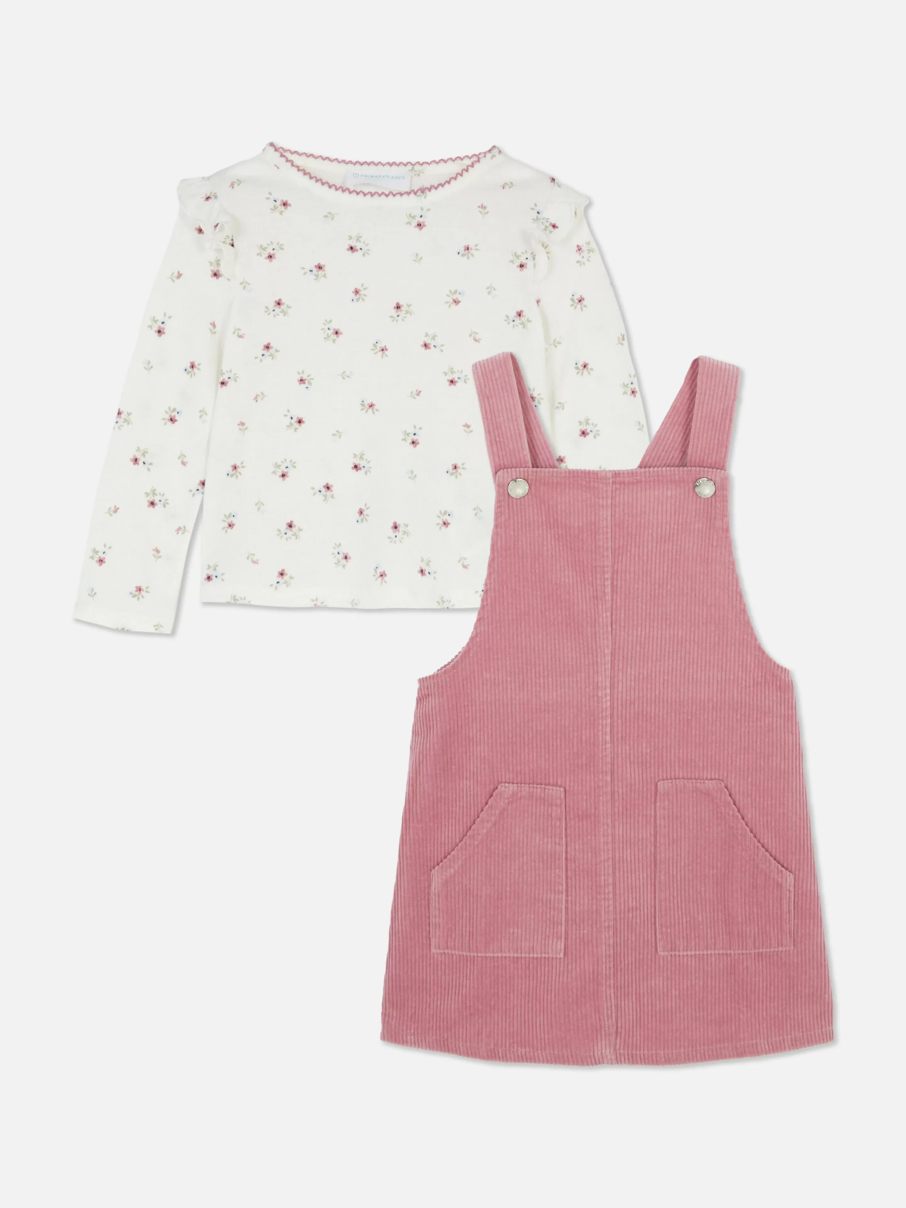 T-shirt Floral Et Robe Chasuble En Velours Côtelé-Primark Flash Sale
