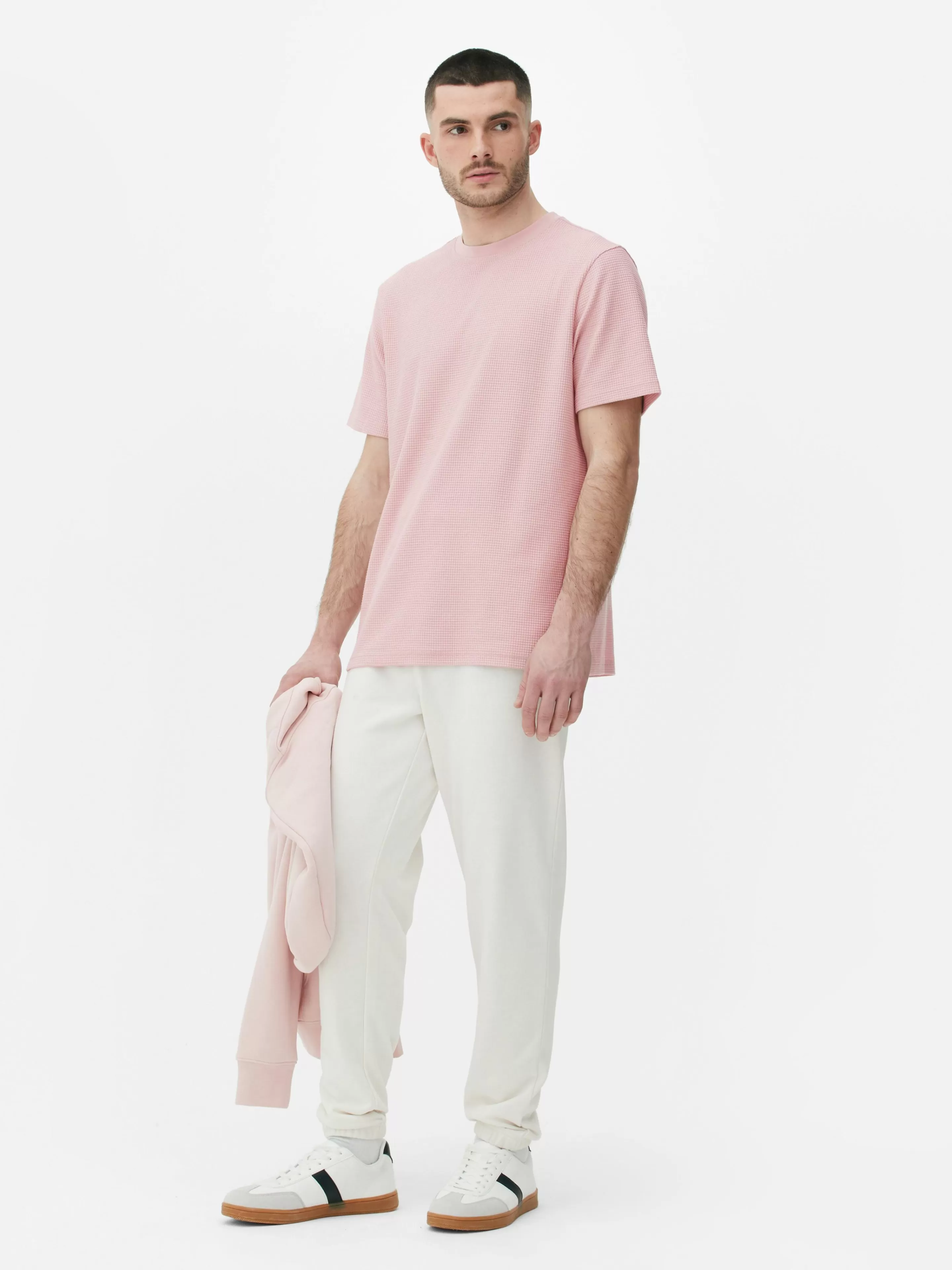 T-shirt Gaufré à Col Ras-du-cou-Primark Shop