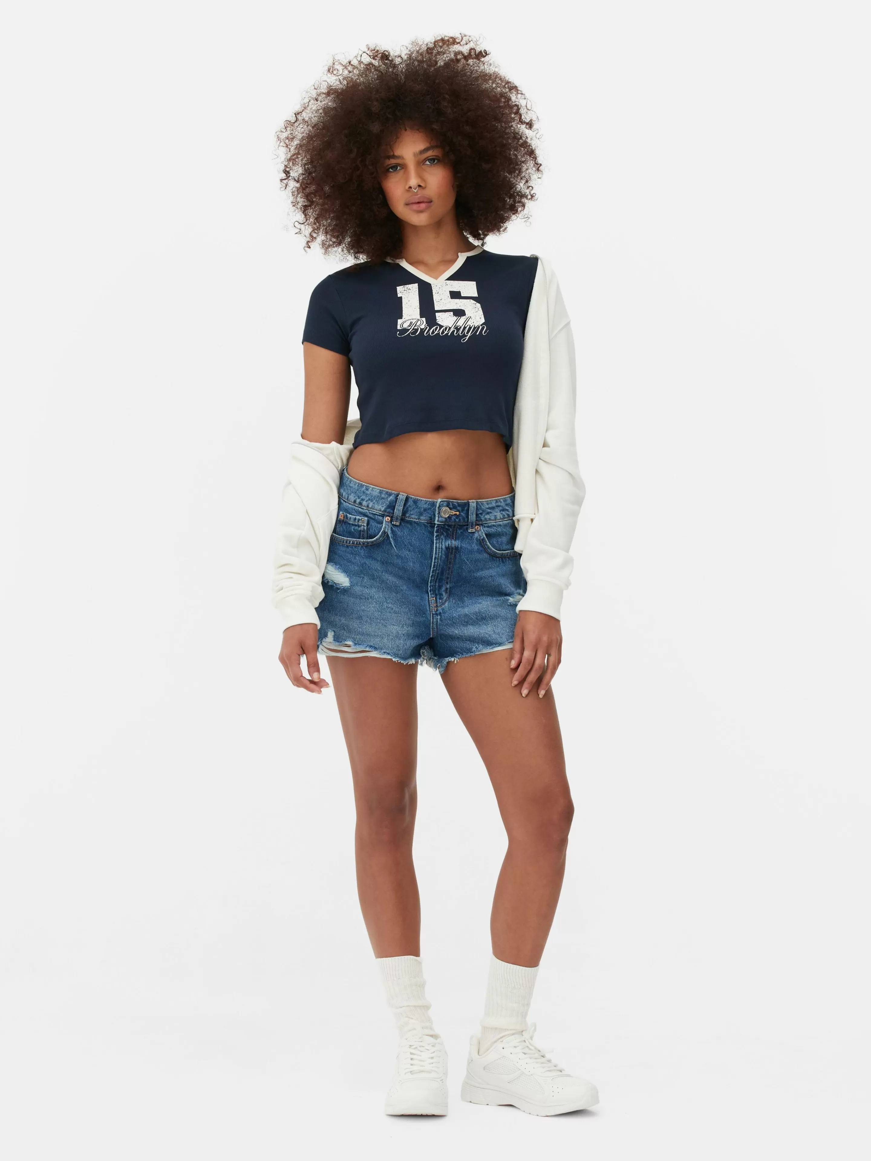 T-shirt Graphique à Col Cranté-Primark Online