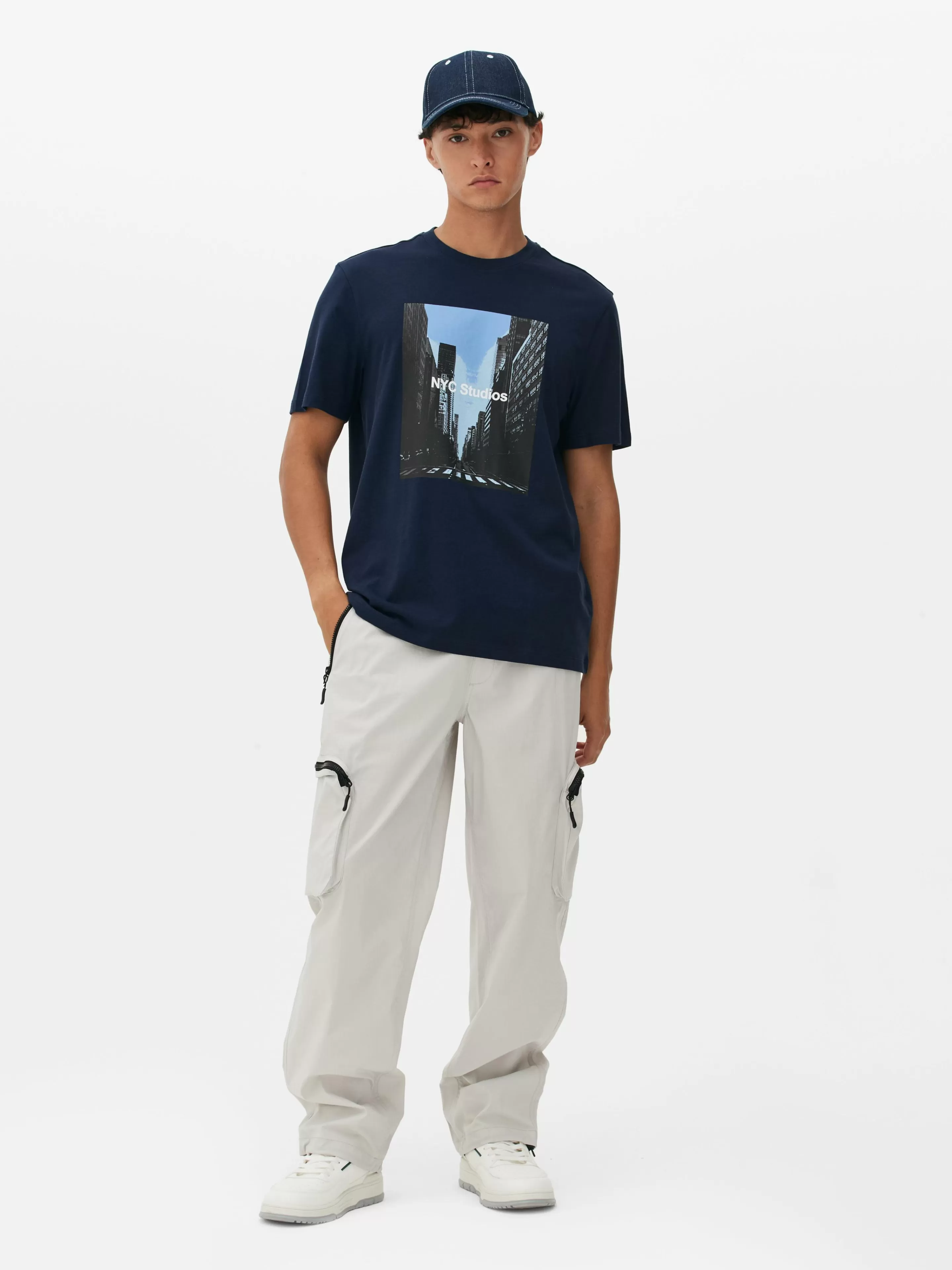 T-shirt Graphique NYC Studios-Primark Cheap