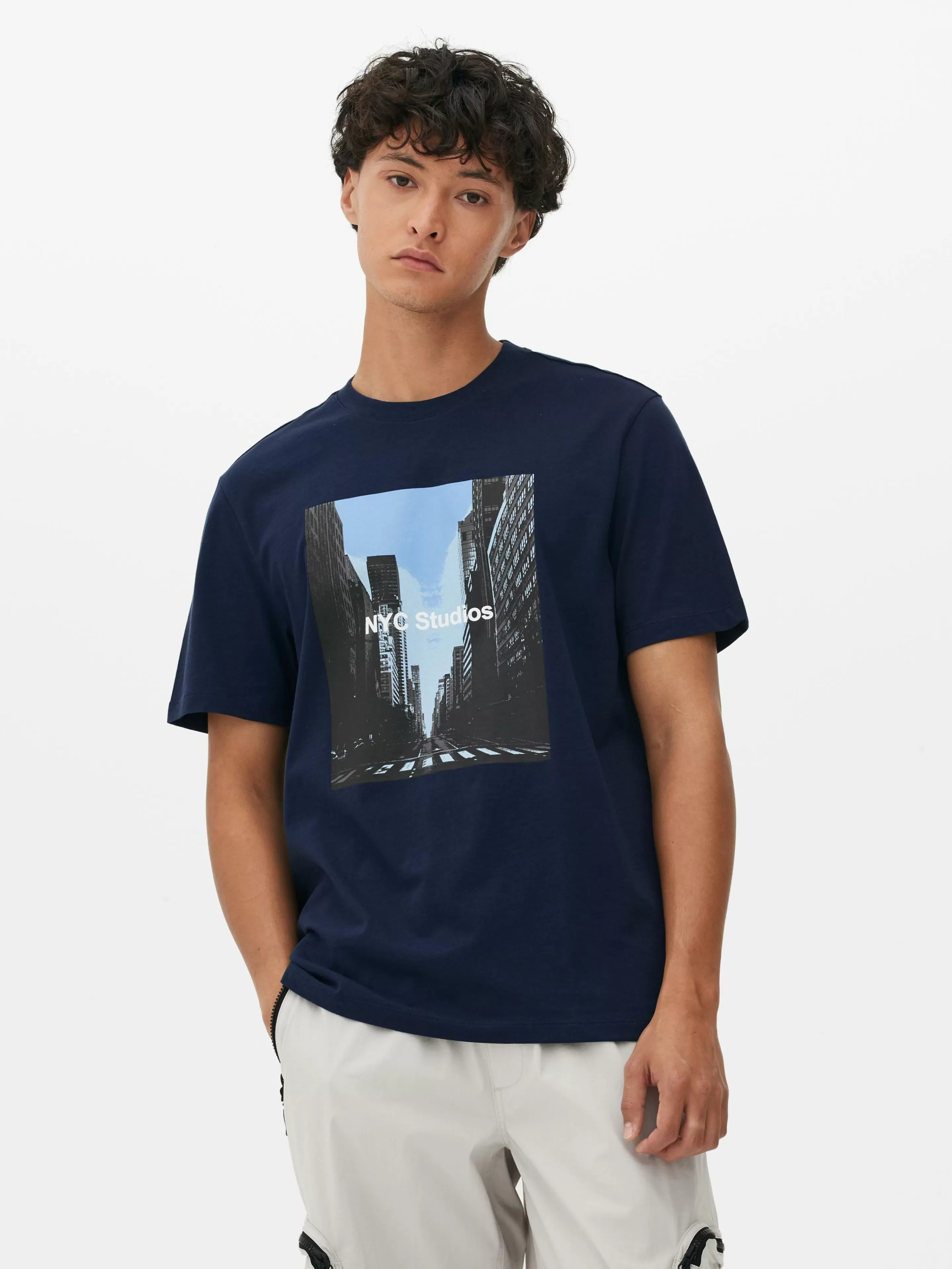 T-shirt Graphique NYC Studios-Primark Cheap