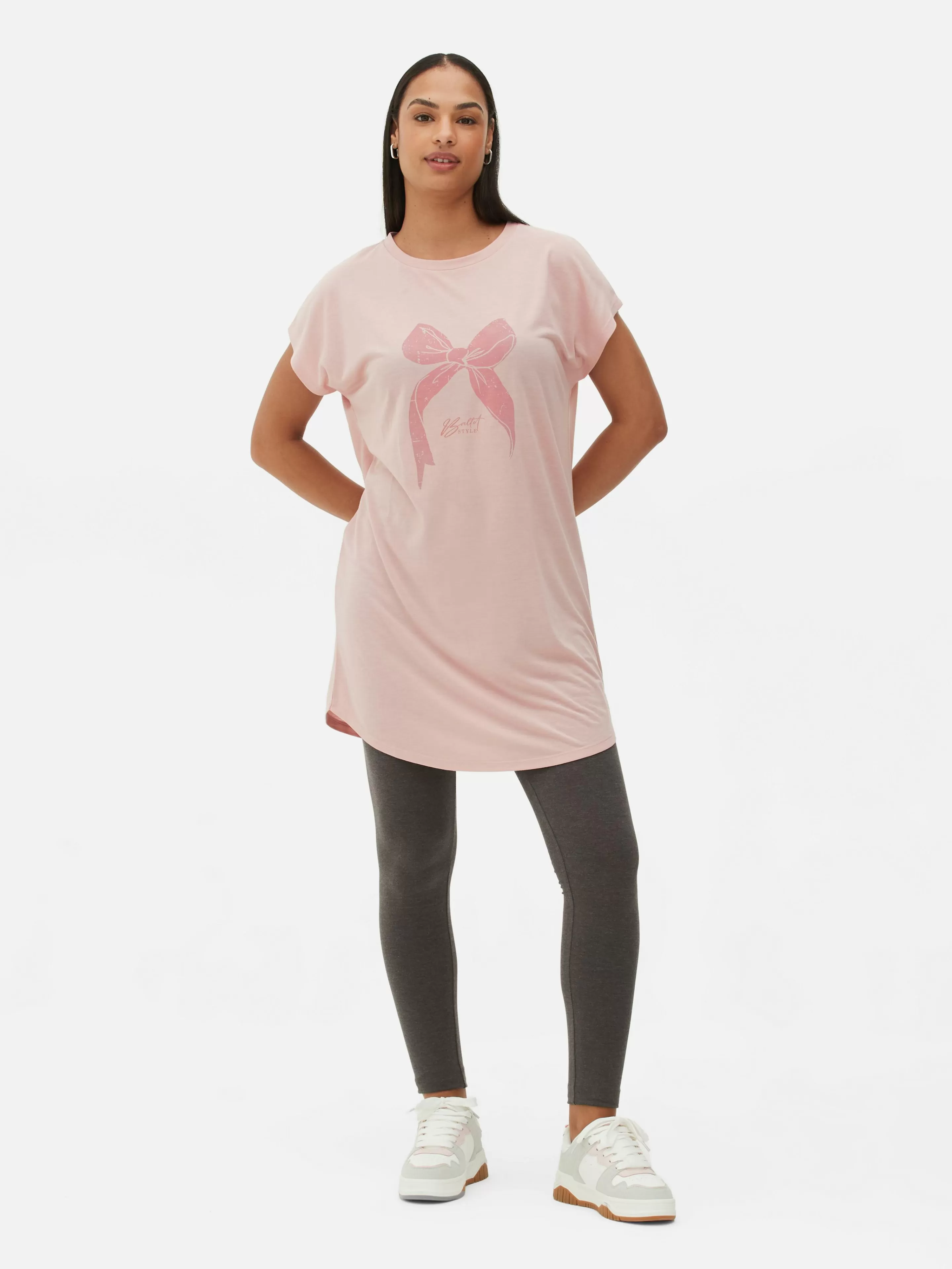 T-shirt Long à Col Ras-du-cou-Primark Discount