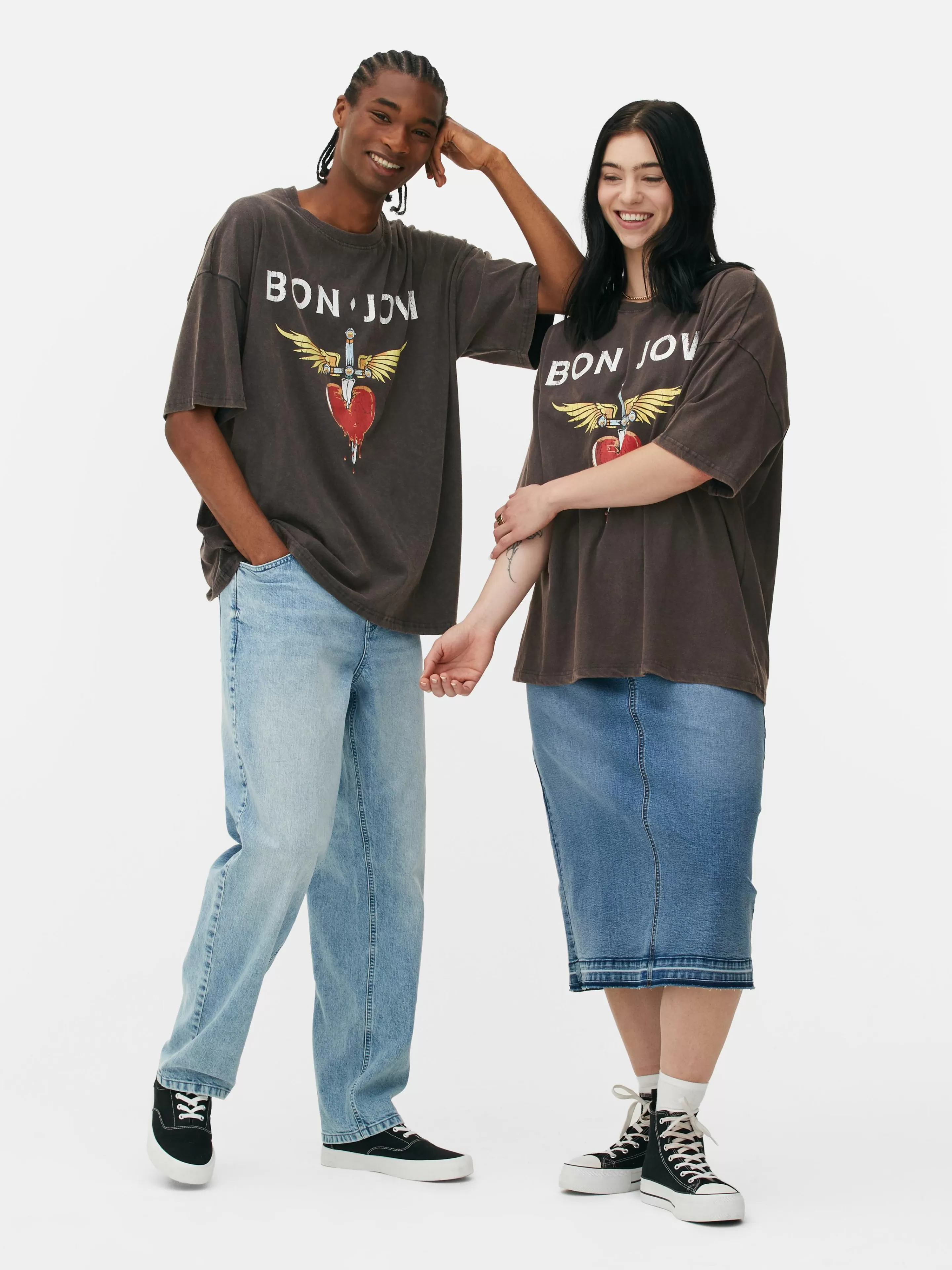 T-shirt Oversize Bon Jovi-Primark Fashion