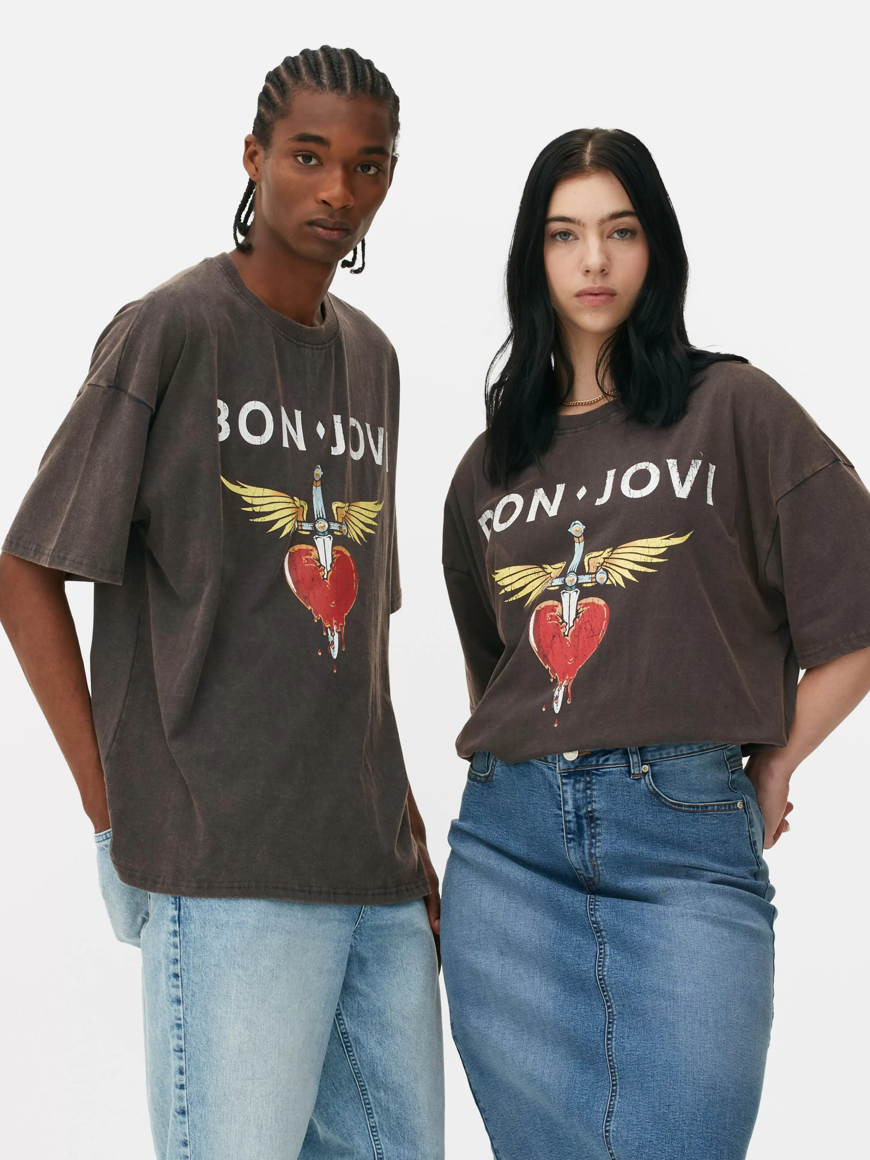T-shirt Oversize Bon Jovi-Primark Fashion