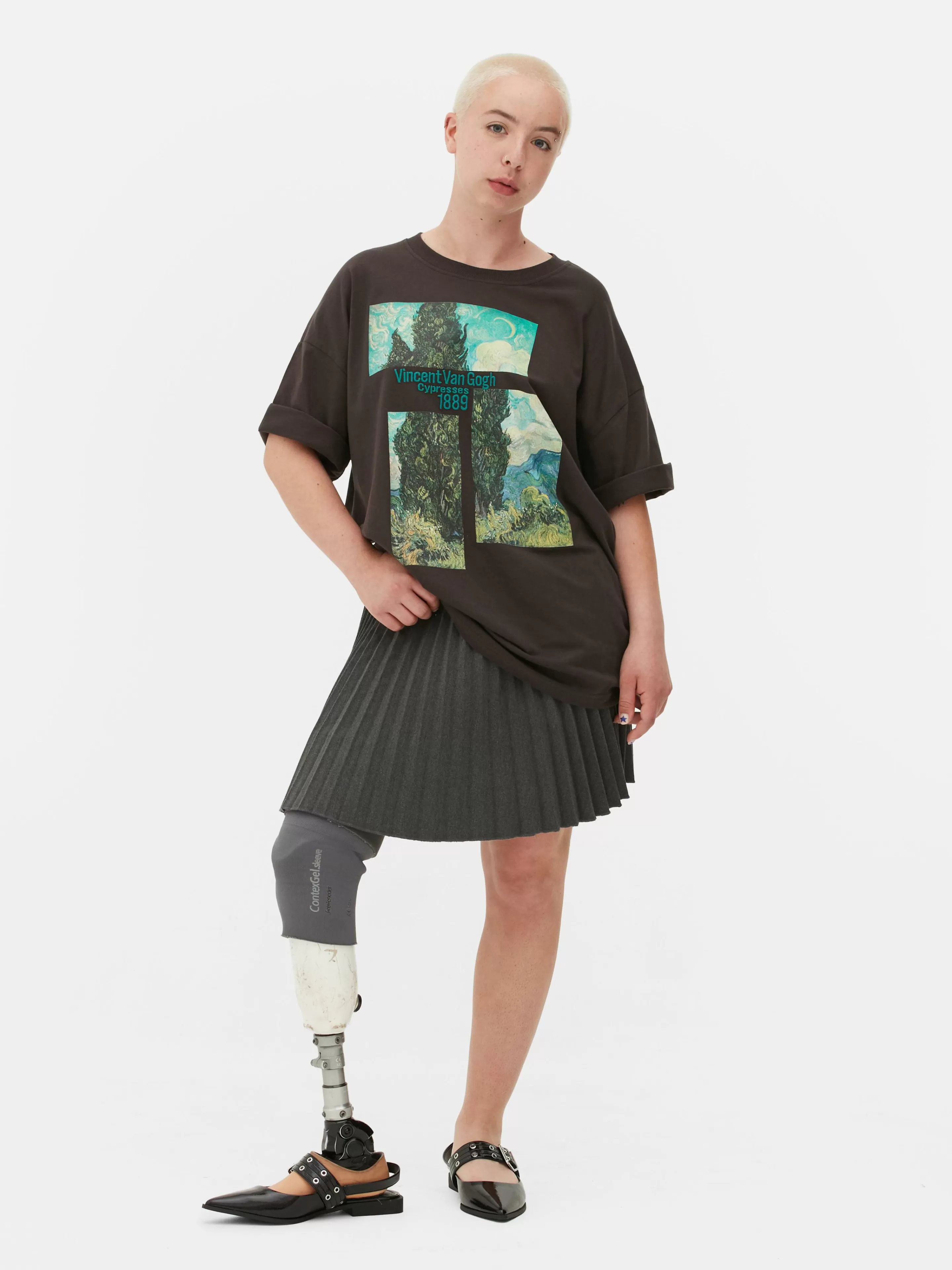 T-shirt Oversize Les Cyprès De Van Gogh-Primark New