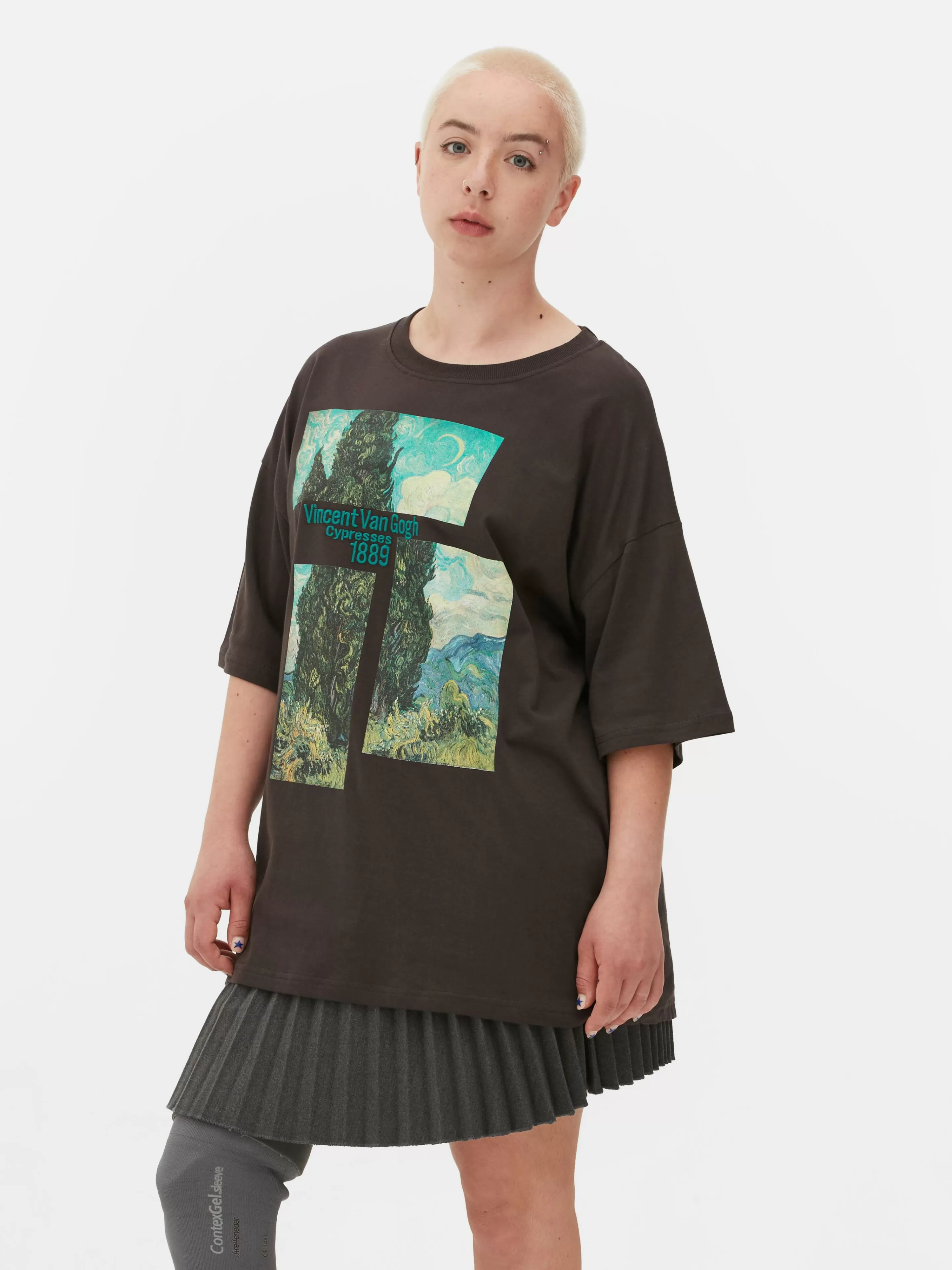 T-shirt Oversize Les Cyprès De Van Gogh-Primark New
