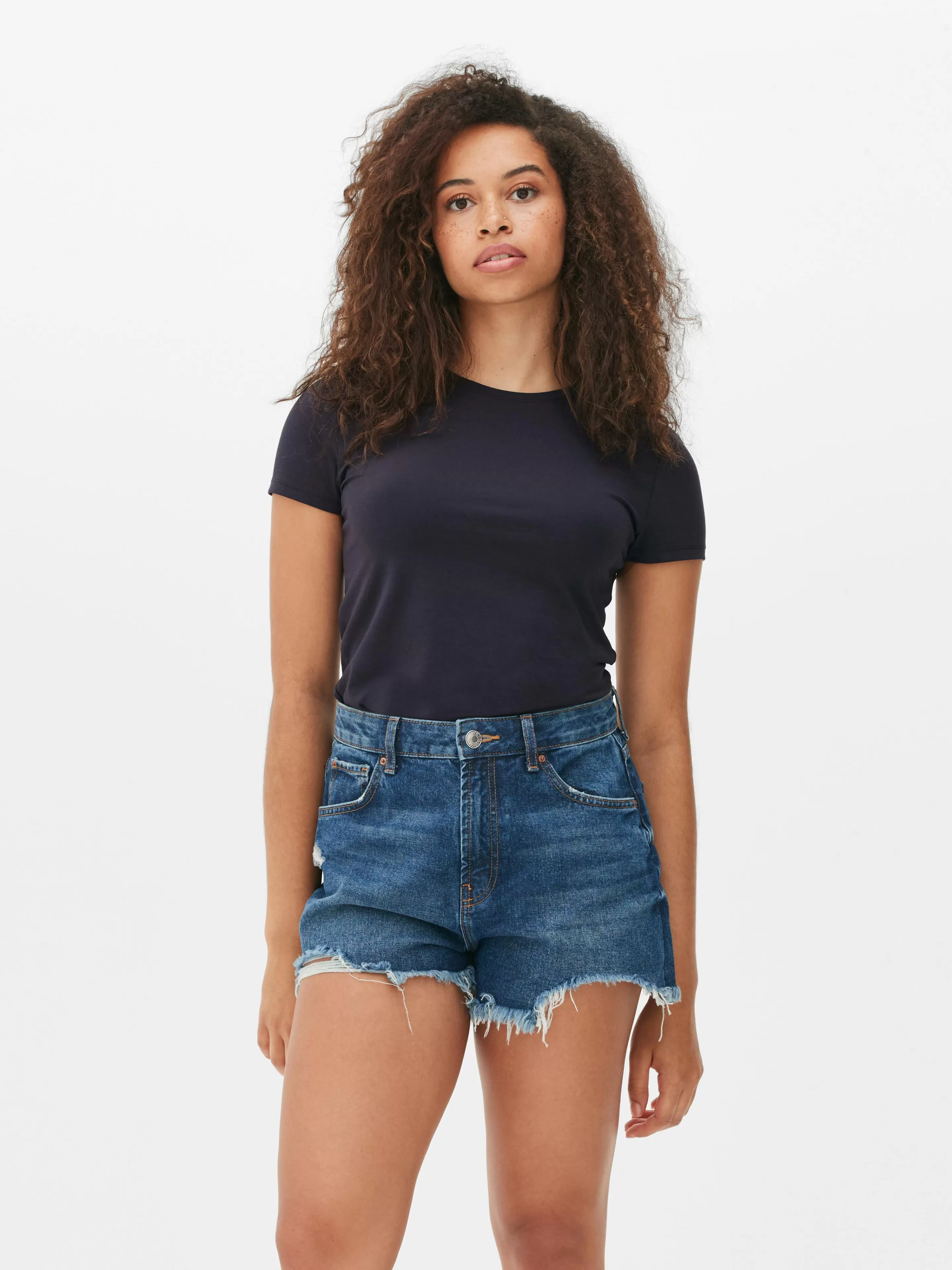 T-shirt Stretch à Col Ras-du-cou-Primark Discount