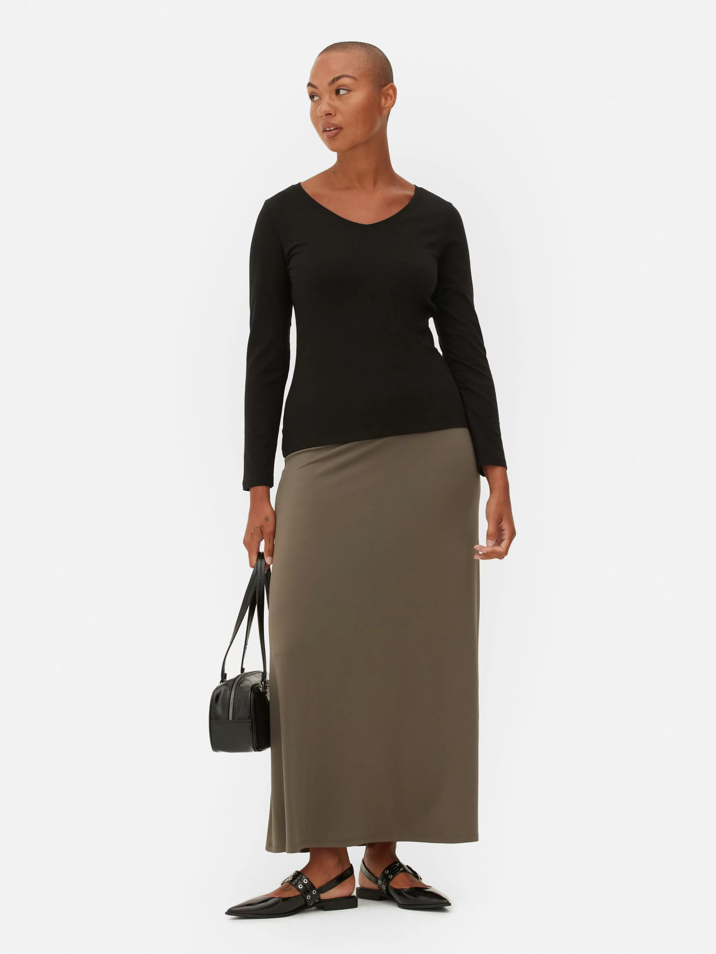 T-shirt Stretch à Manches Longues-Primark Fashion