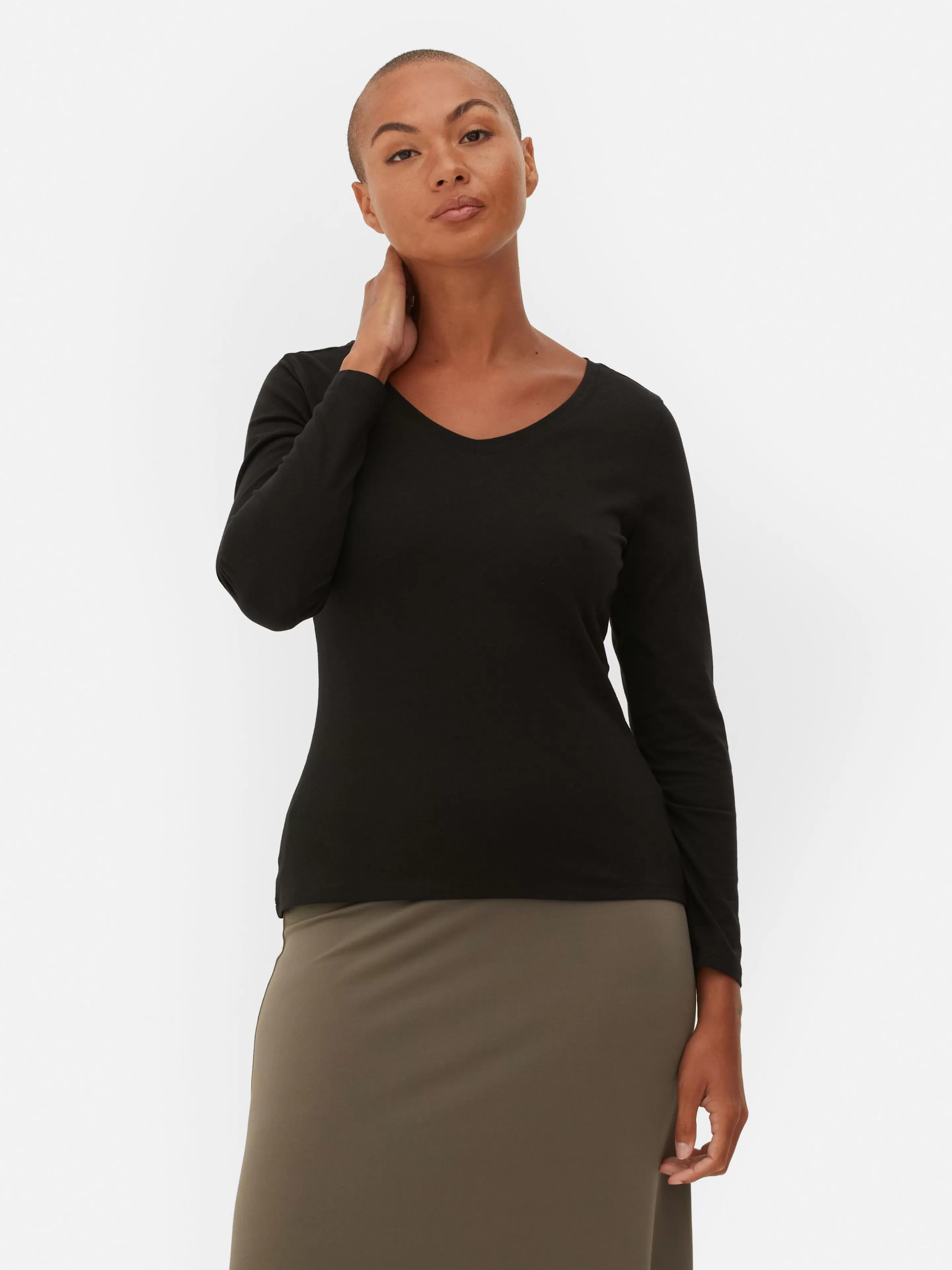 T-shirt Stretch à Manches Longues-Primark Fashion