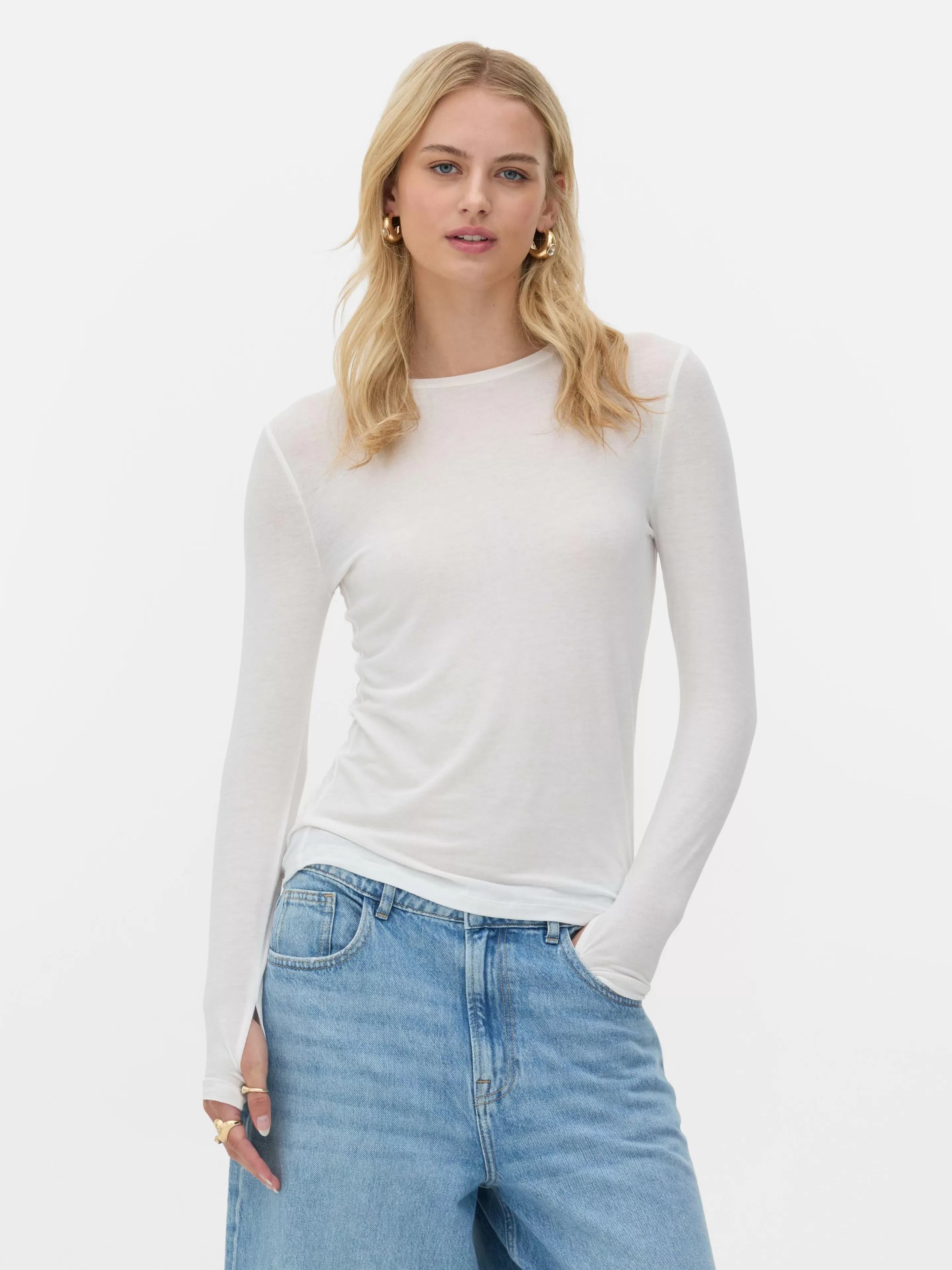 T-shirt Stretch à Manches Longues Rita Ora-Primark New