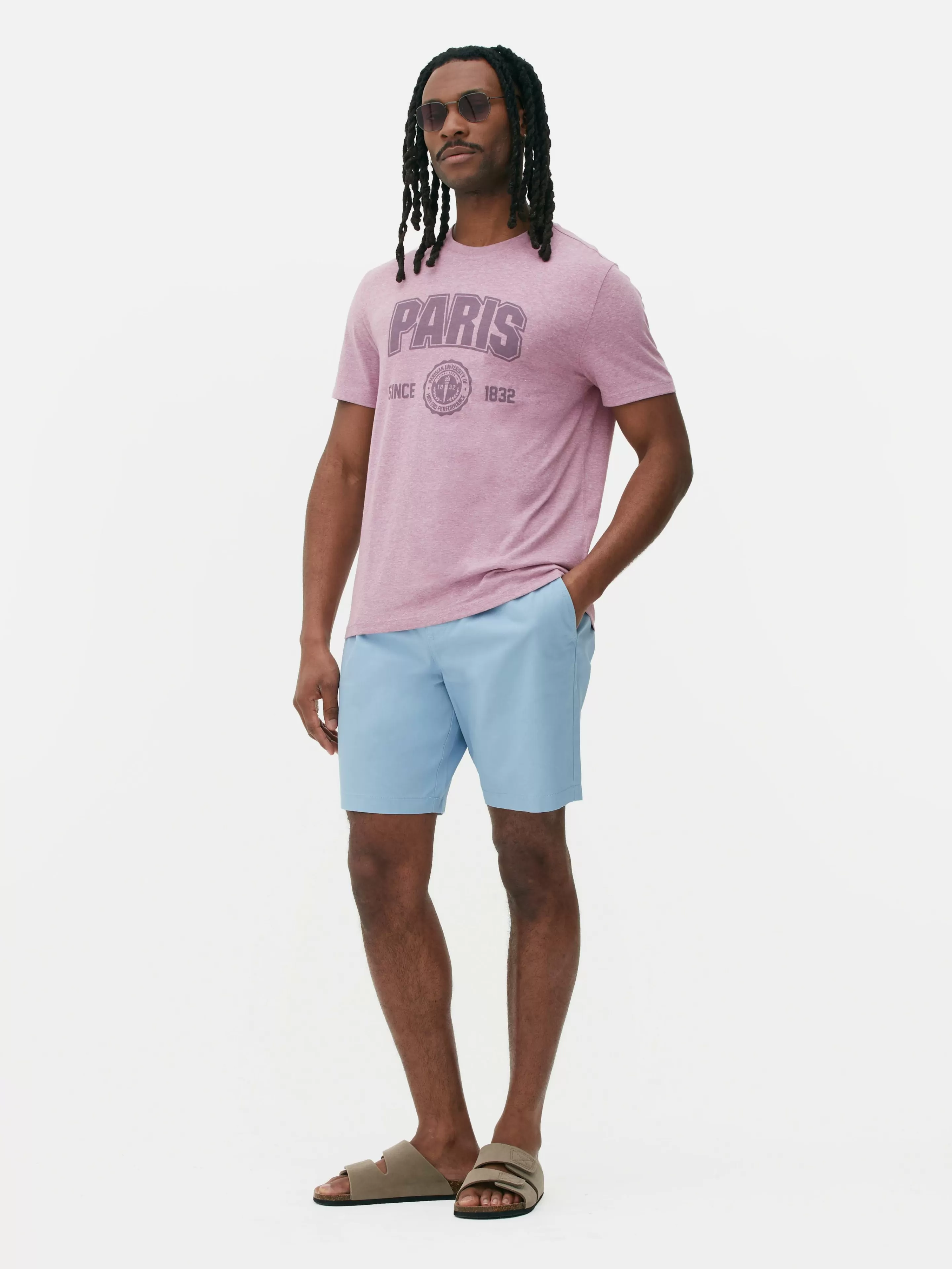 T-shirt Style Universitaire à Manches Courtes Paris-Primark Store