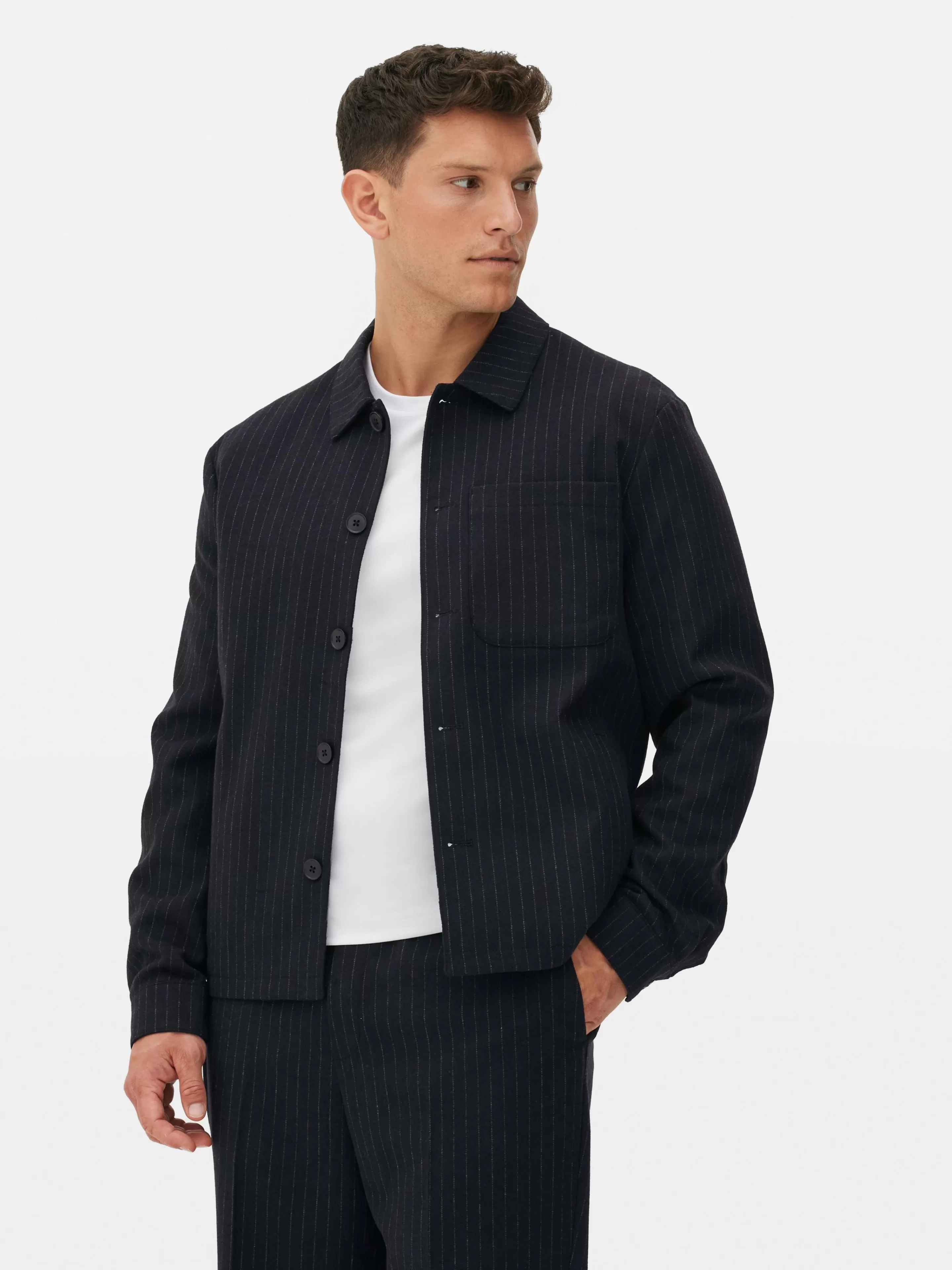 Veste Boutonnée à Rayures Fines Kem-Primark Hot