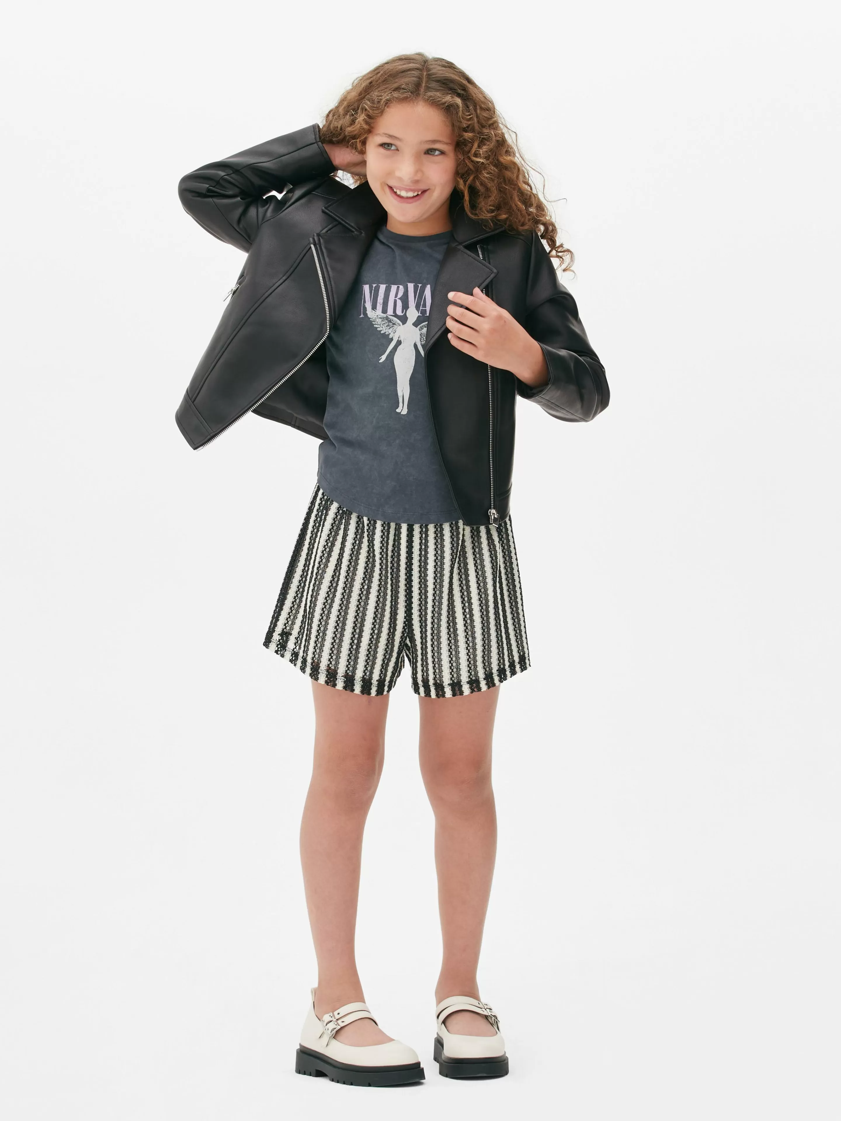 Veste De Motard En Simili Cuir-Primark New