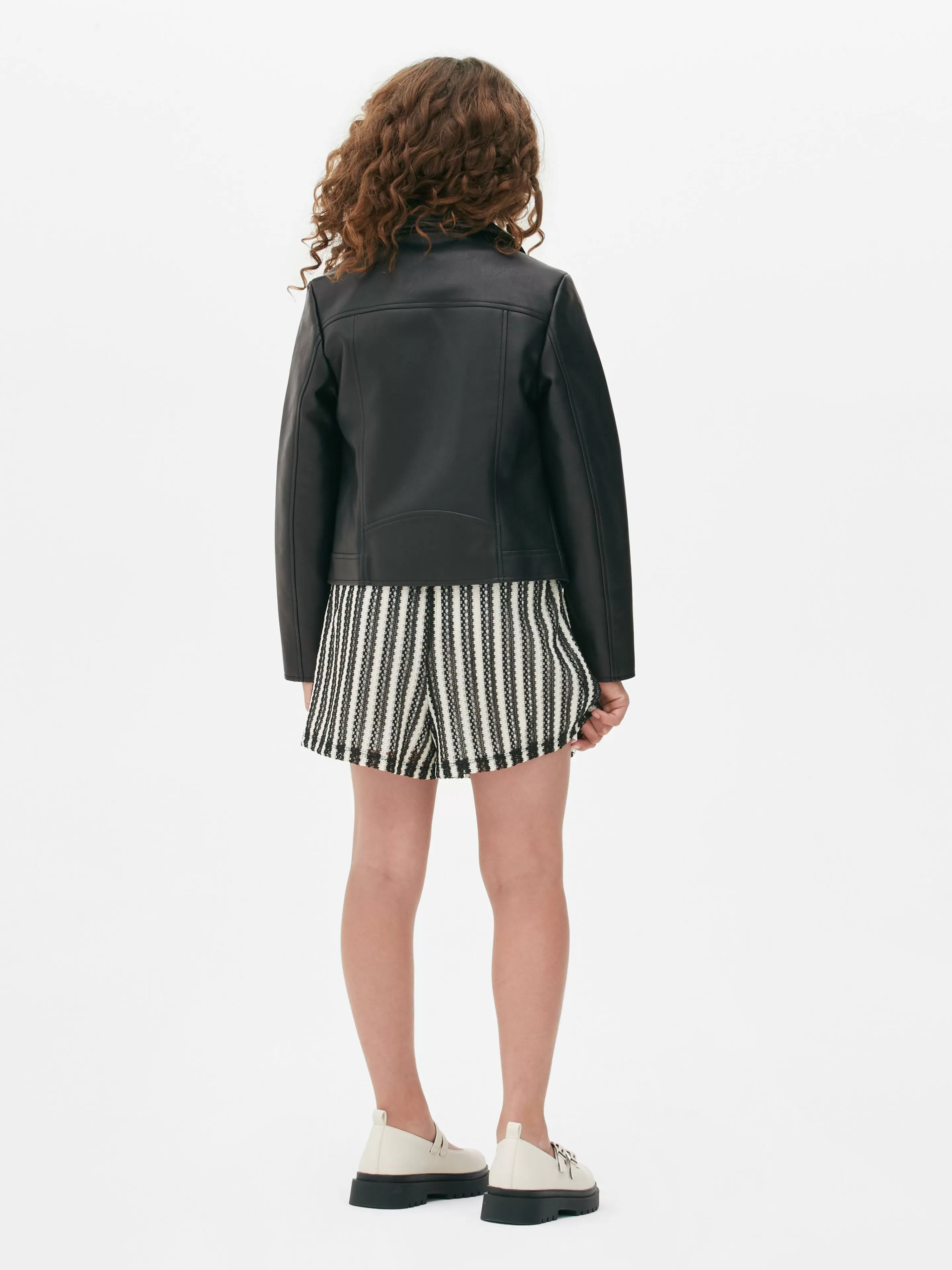 Veste De Motard En Simili Cuir-Primark New