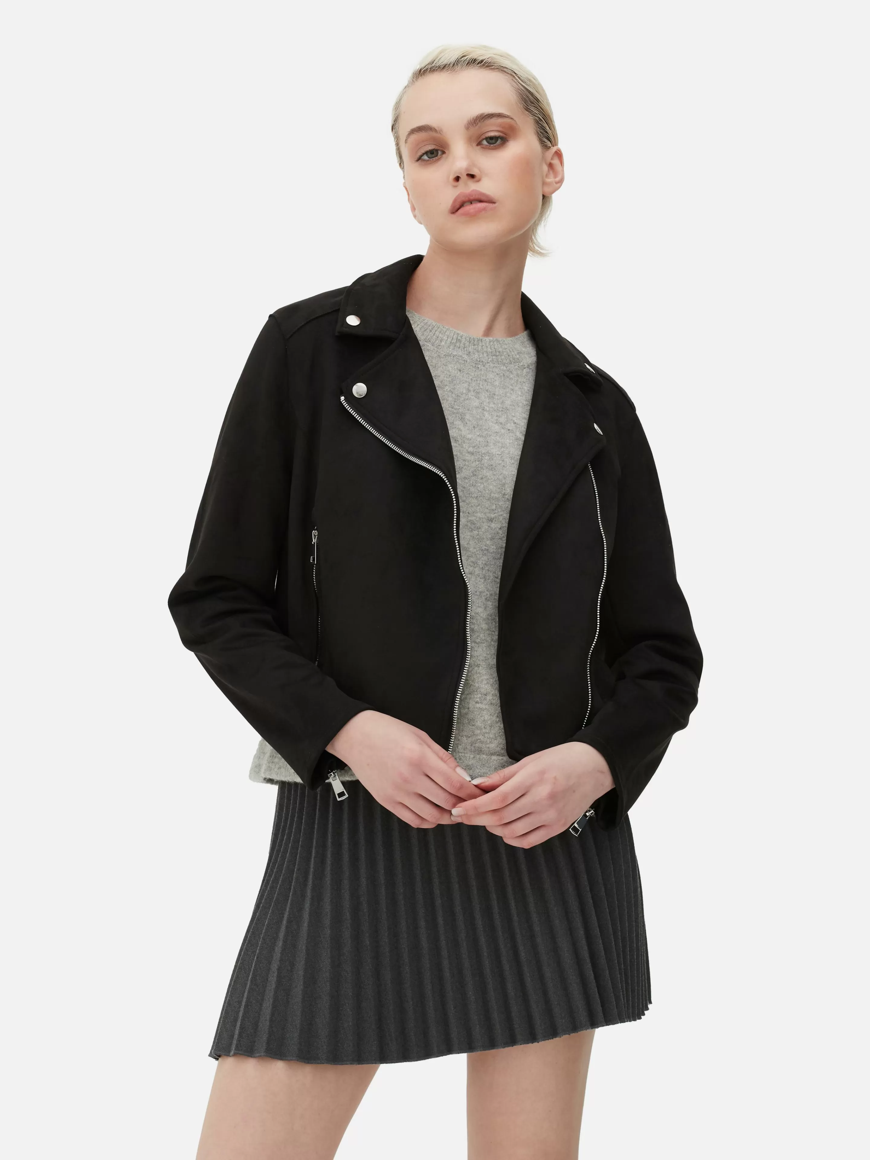 Veste De Motard Imitation Daim-Primark Outlet