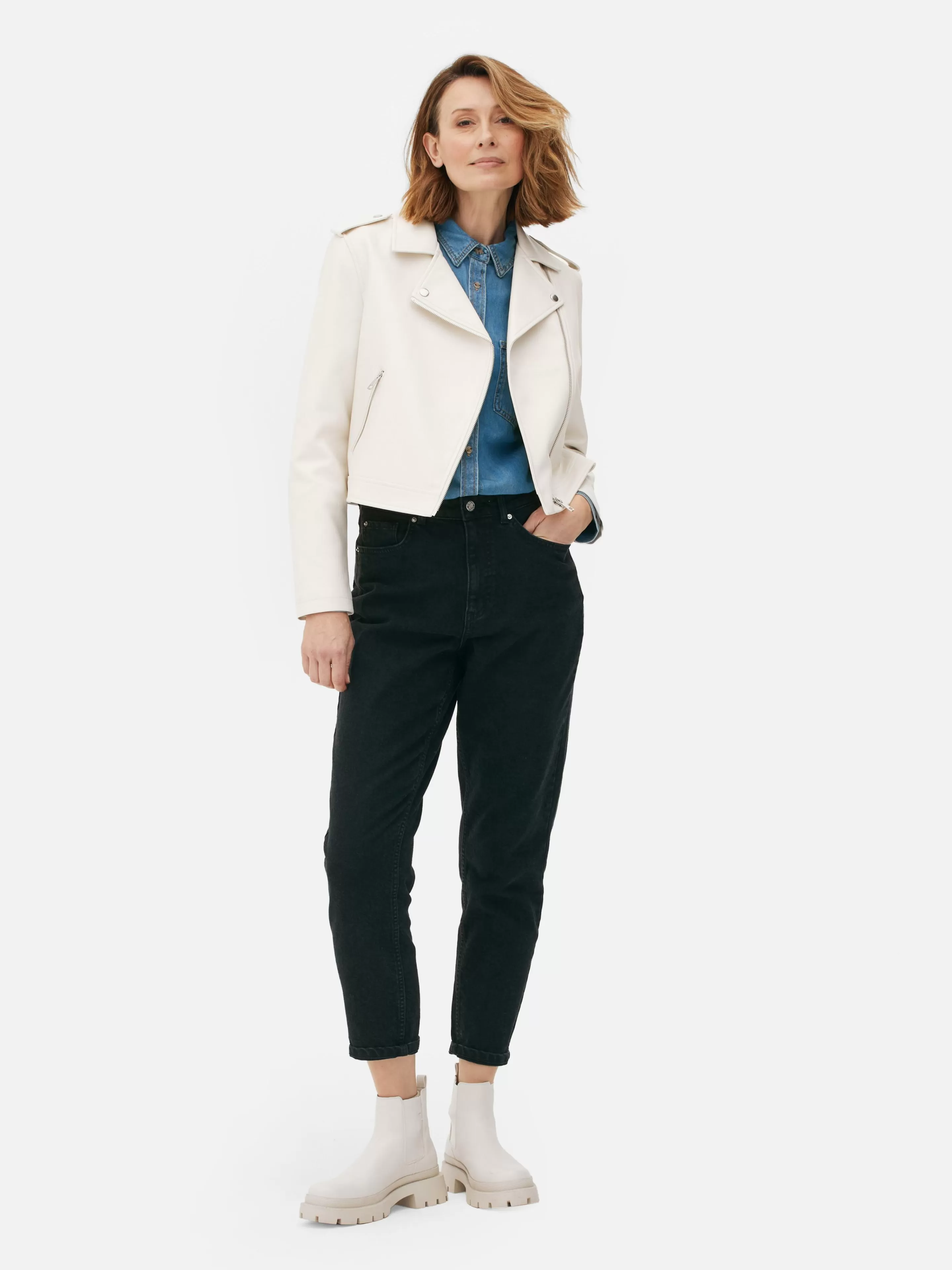 Veste Motard En Simili Cuir Essential-Primark Cheap