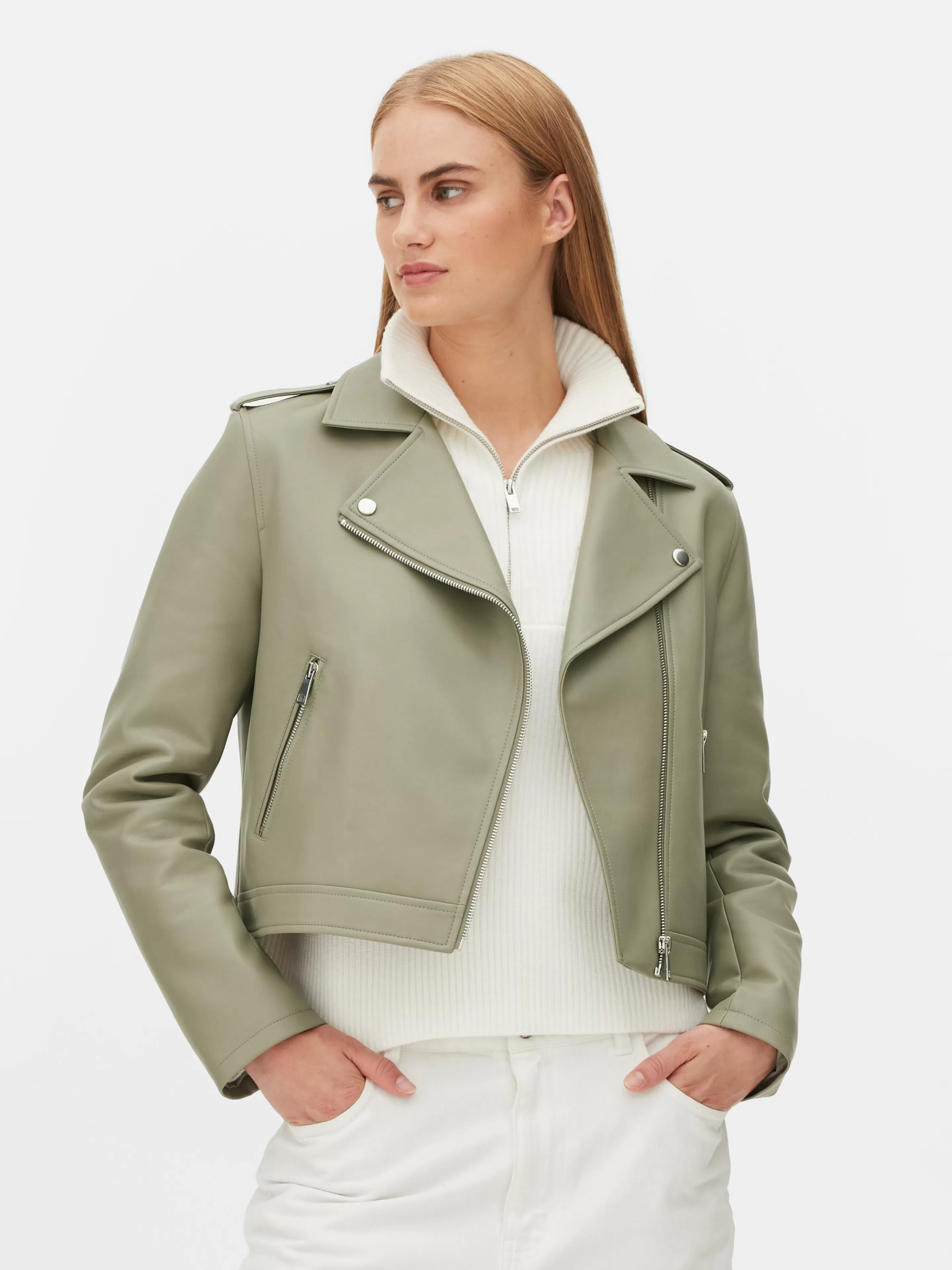 Veste Motard En Simili Cuir Essential-Primark Cheap