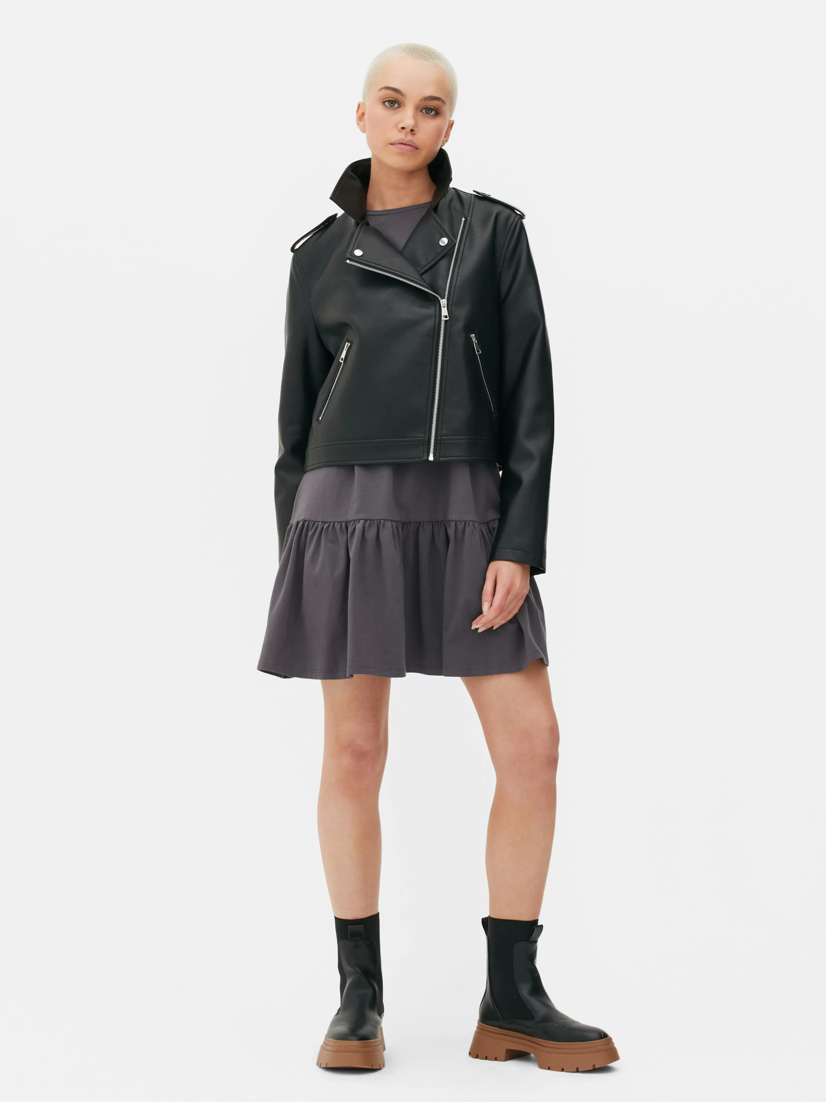 Veste Motard En Simili Cuir Essential-Primark Discount