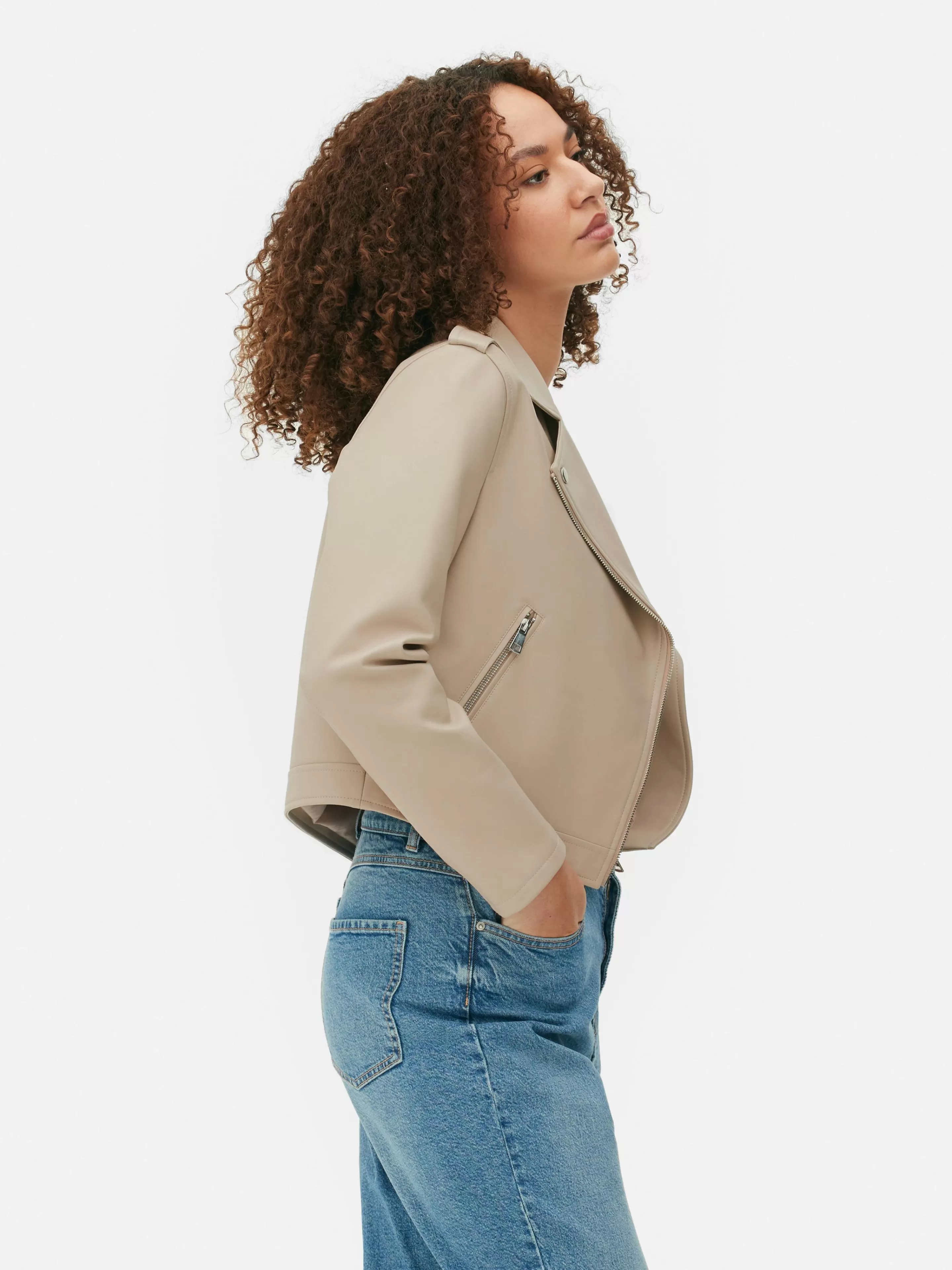 Veste Motard En Simili Cuir Essential-Primark Outlet