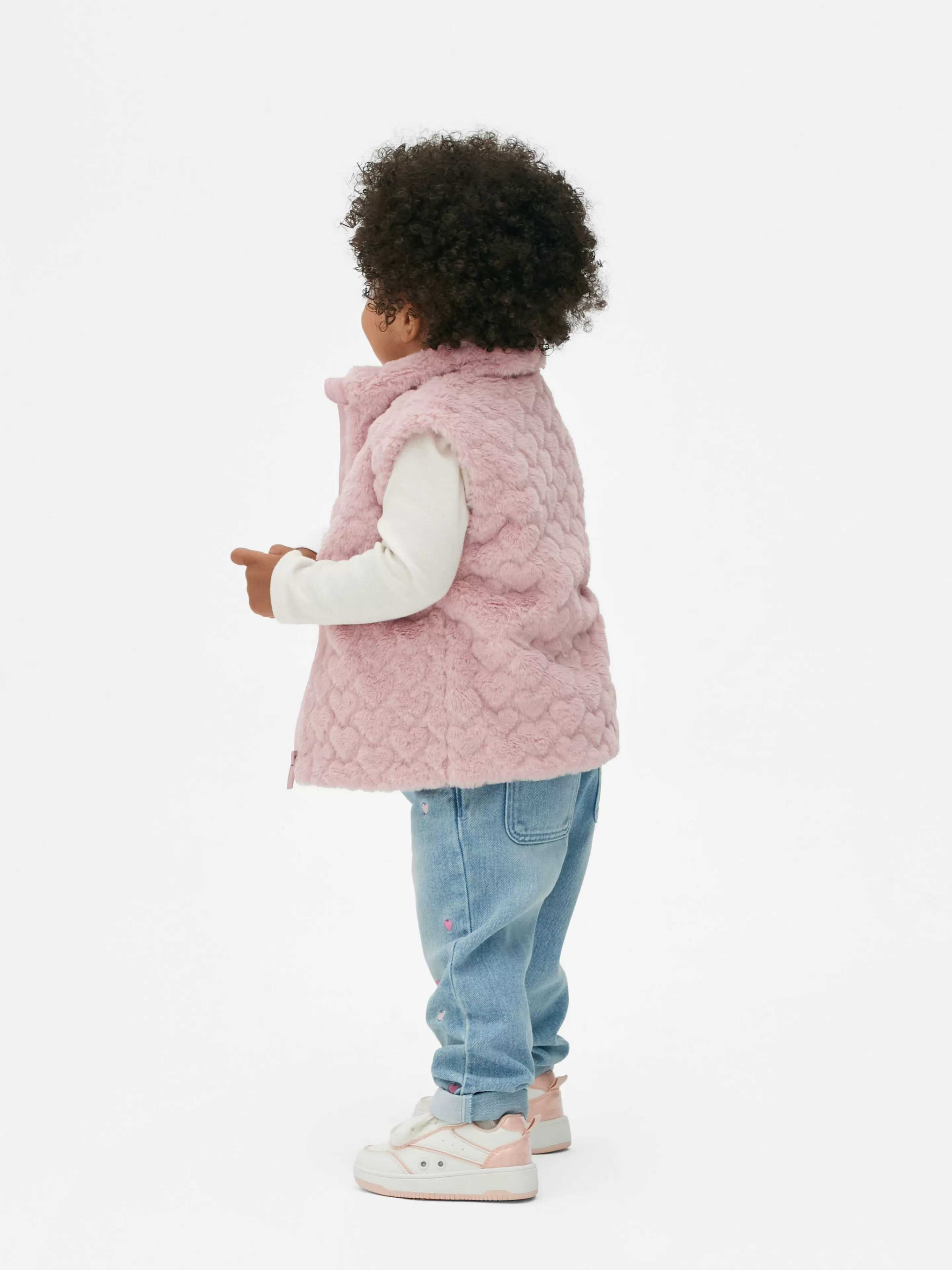 Veste Sans Manche En Fausse Fourrure Texturée à Cœurs-Primark Cheap