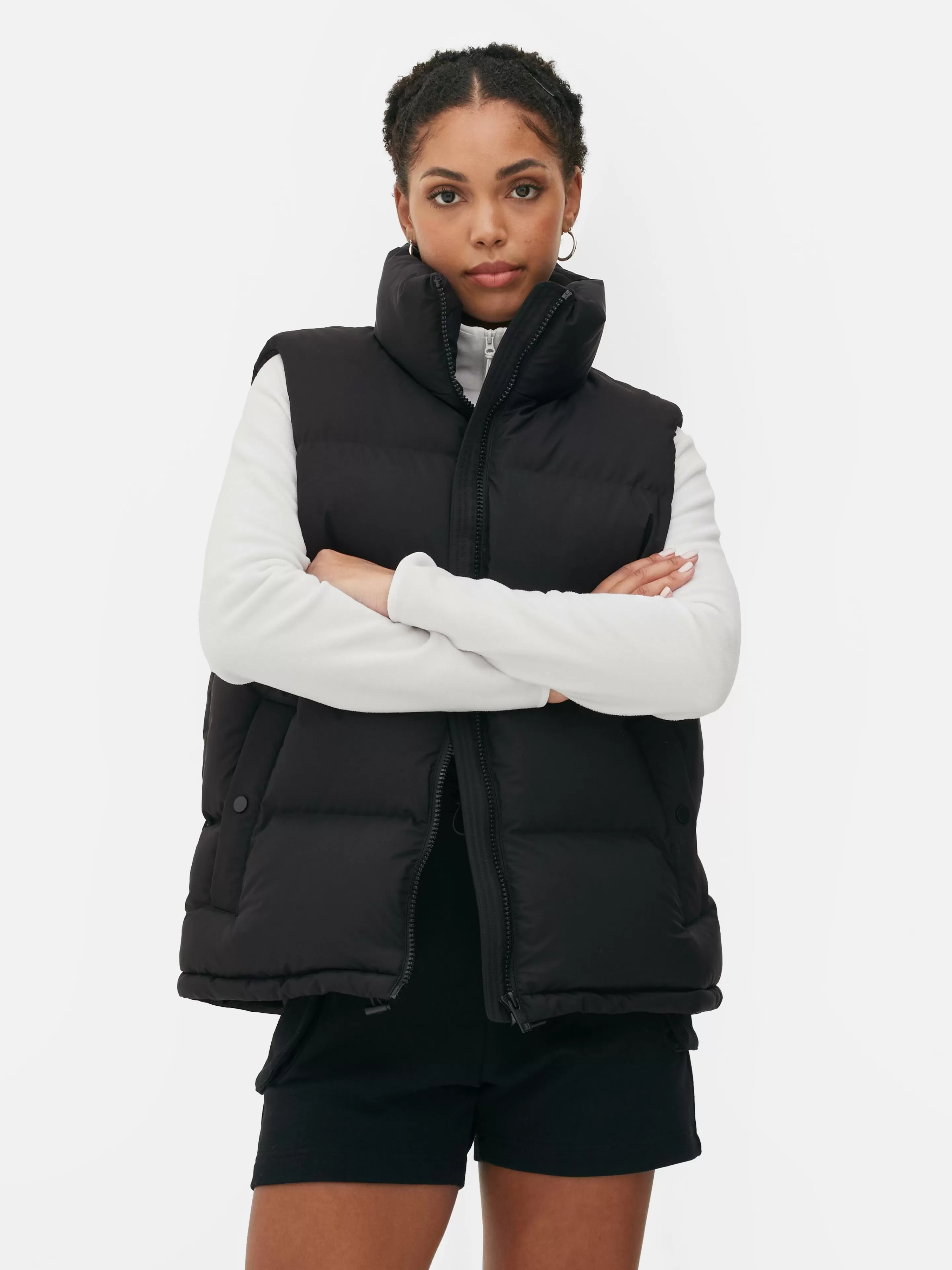 Veste Sans Manche Matelassée à Col Cheminée-Primark Hot