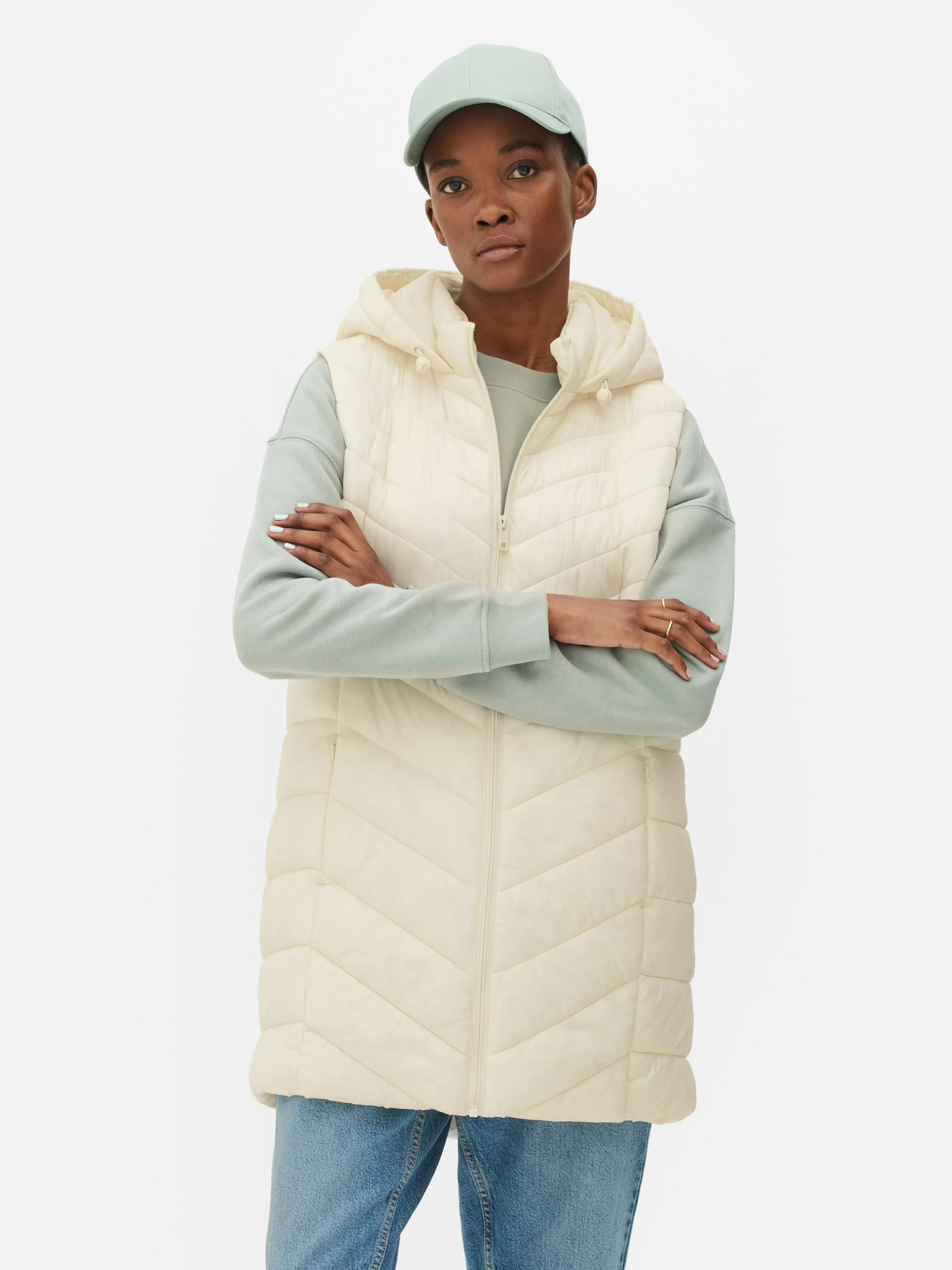 Veste Sans Manches Longue Matelassée-Primark Shop